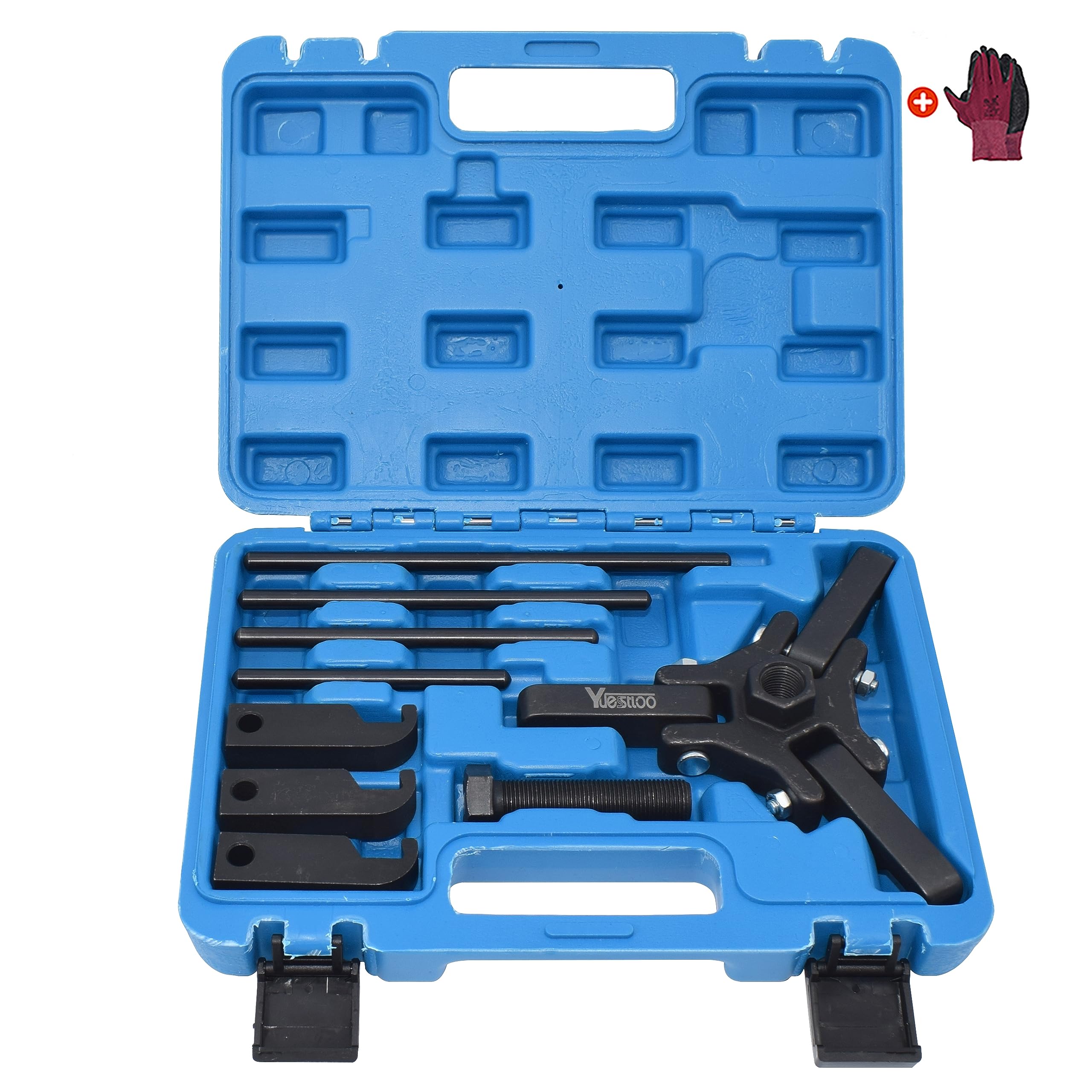 Yuesstloo Harmonic Balancer Damper Pulley Puller Kit, Compatible With Ford Gm Chrysler Cadillac Chevy Trucks Mitsubishi, Adjusta