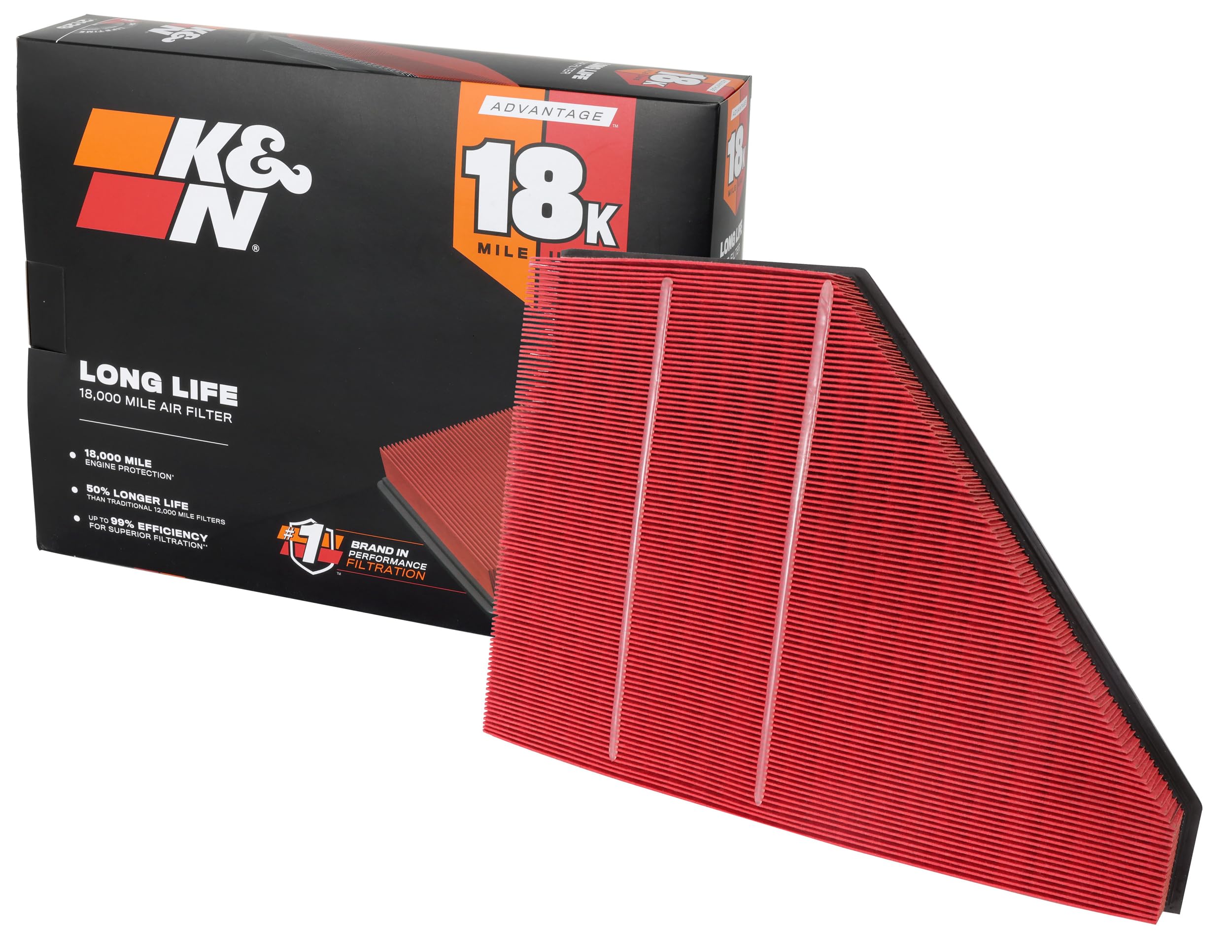 K&N Engine Air Filter: Long Life 18,000 Mile Replacement Air Filter: Compatible With 2017-2019 Chevy/Gmc/Cadillac/Buick (Blazer,