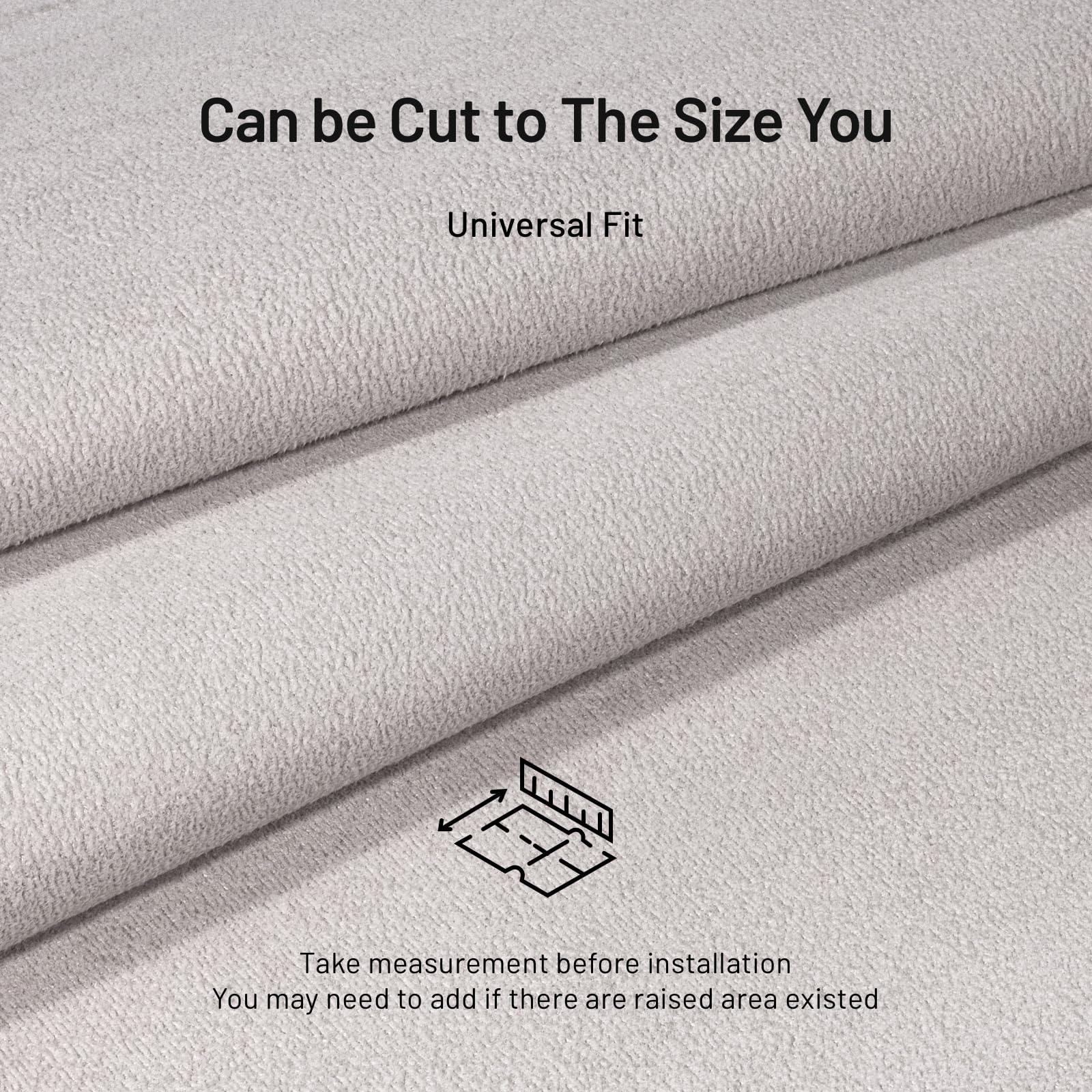 Hiksuky Suede Auto Headliner Fabric 120'' L    60'' W With Foam Backing - Grey Interior Replacement Material For Car/Truck/Suv/R