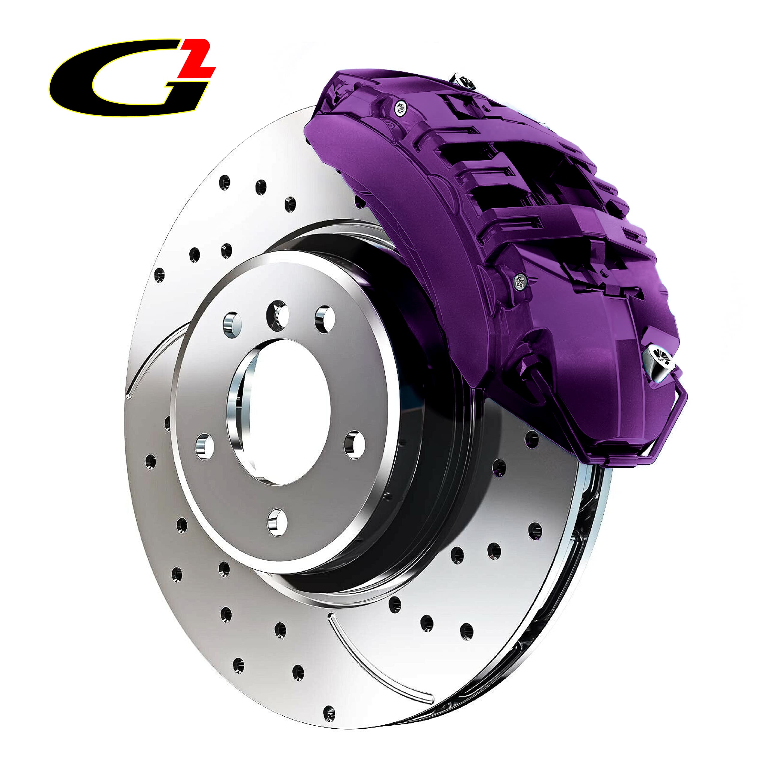 G2 High Temperature Brake Caliper Paint Kit - High Gloss, Wear And Heat Resistant, Epoxy Paint System - Dries Hard, No Flaking Or Fading Purple G2165