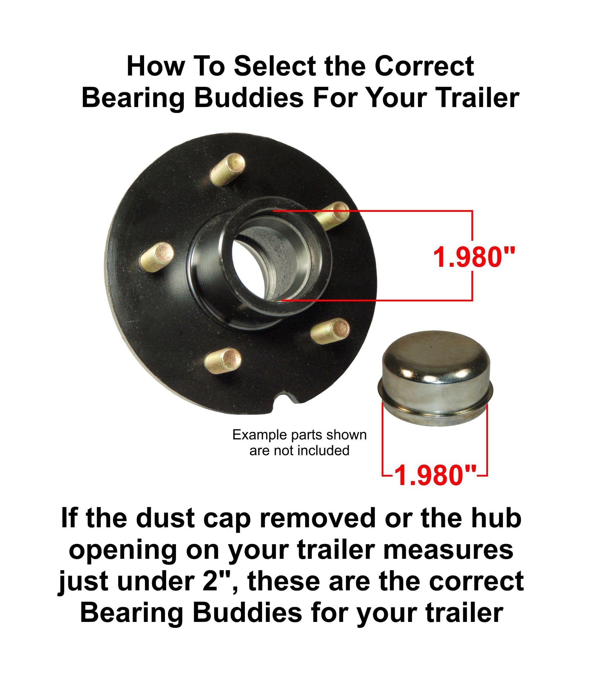Bearing Buddy Chrome Bearing Protectors (1.980) With Bras - Pair