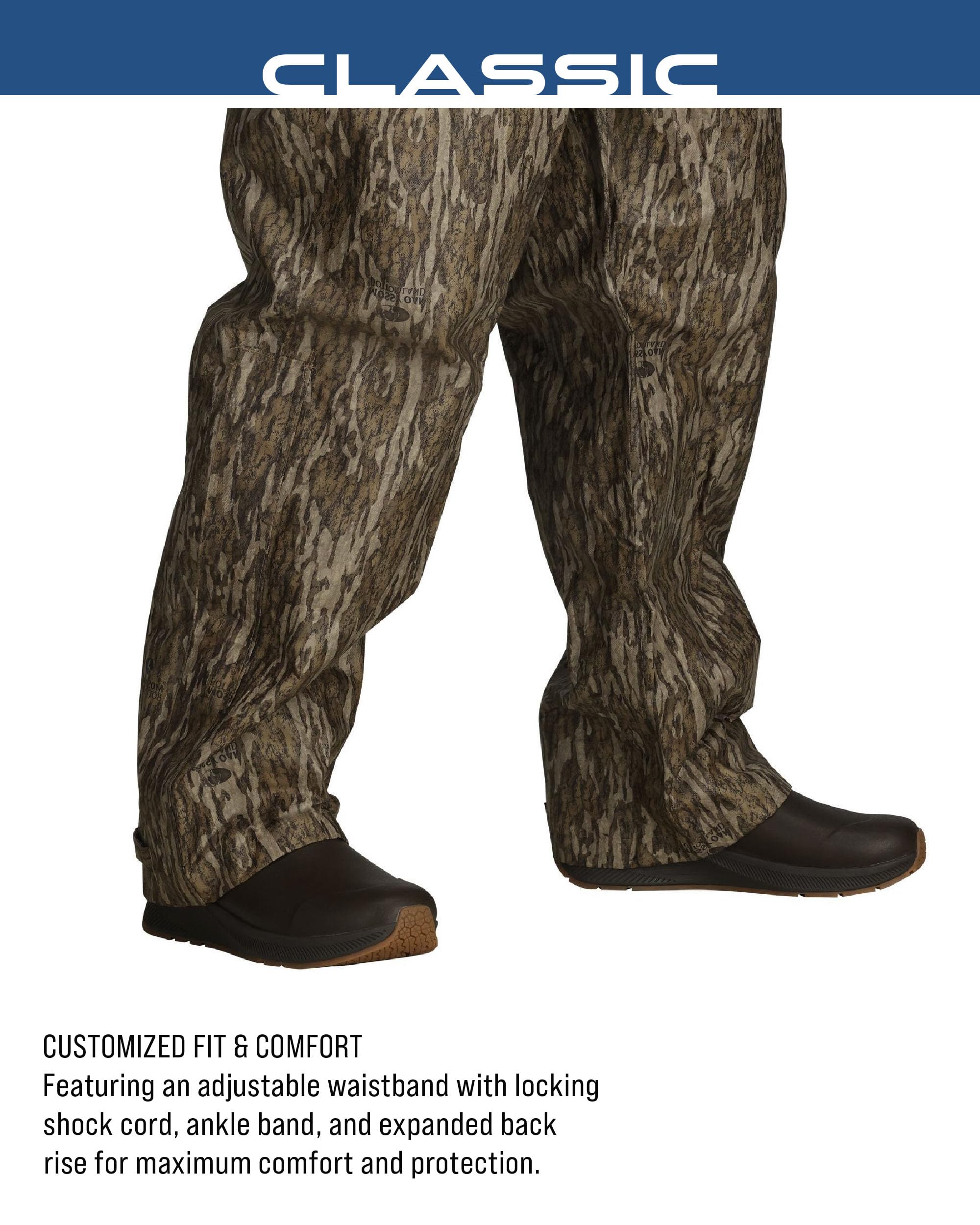 Frogg Toggs Mens Classic Pro Action Waterproof Breathable Rain Pants, Mossy Oak Bottomland, 3X-Large Us