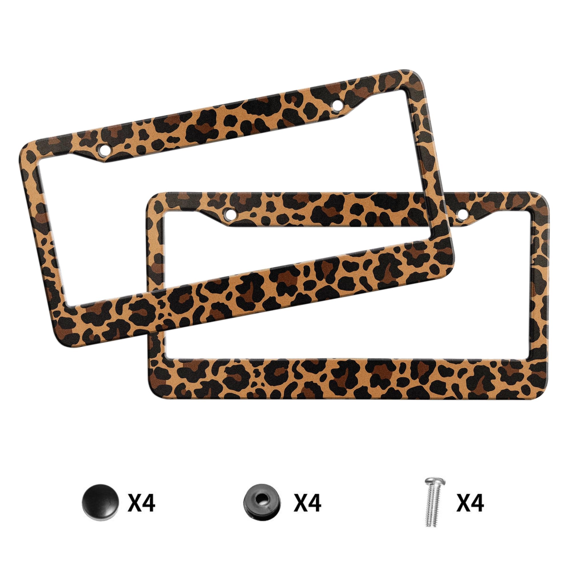 Leopard Cheetah Print License Plate Covers Leopard Cheetah License Plate Frame Leopard Cheetah License Plate Holders Cheetah Leo