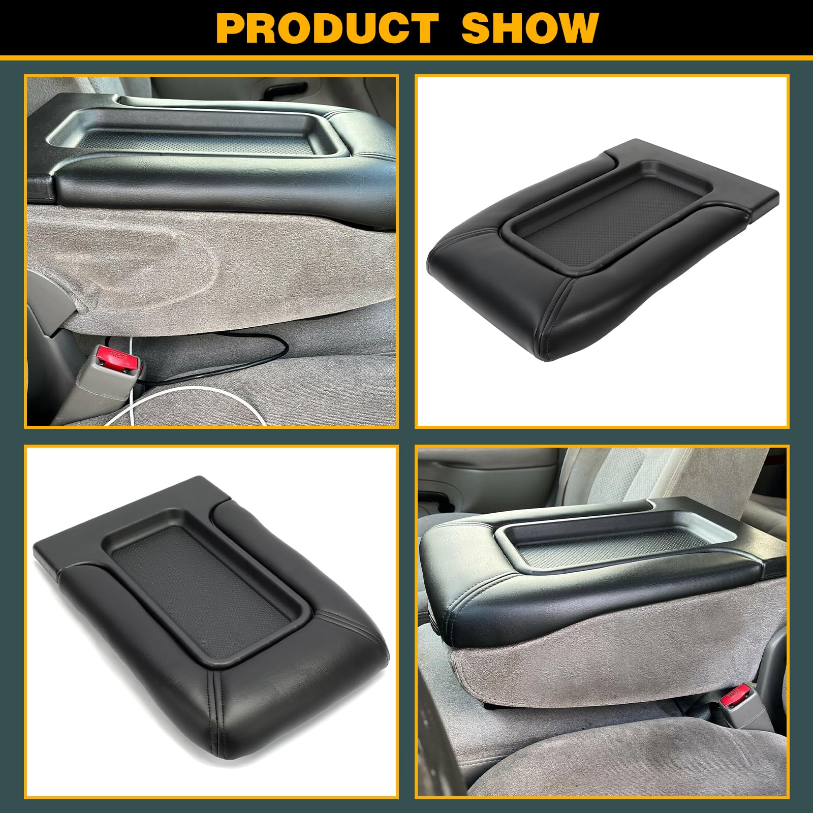 7Blacksmiths Center Console Lid Replacement Kit Compatible With Chevy Silverado 1999-2007 Gm Replacement For 19127364 Lid Arm Rest Latch