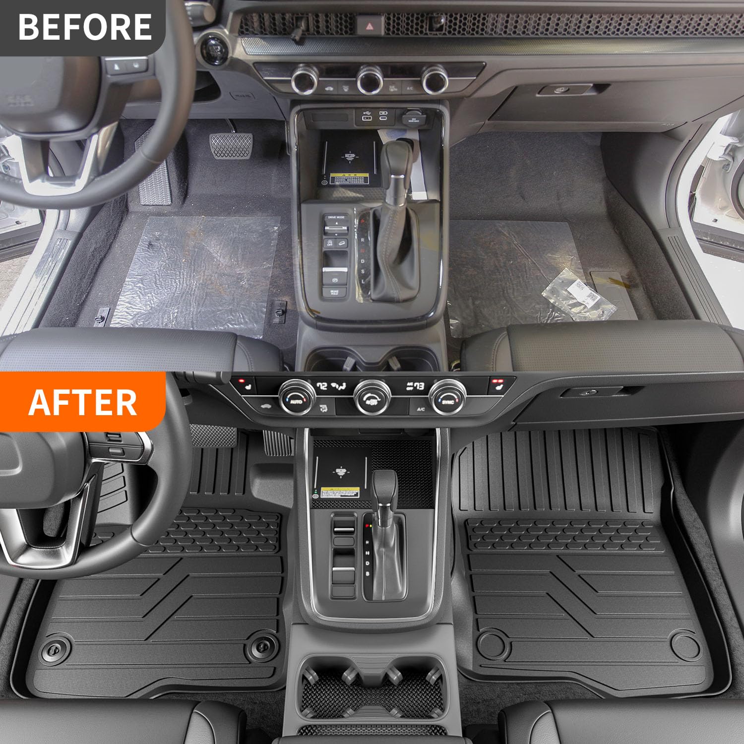 powoq Floor Liner Compatible with 2023-2025 Honda CRV Upper Deck Hybrid Trunk Mat Cargo Mat Trunk Liner Replacement for 23-25 CR