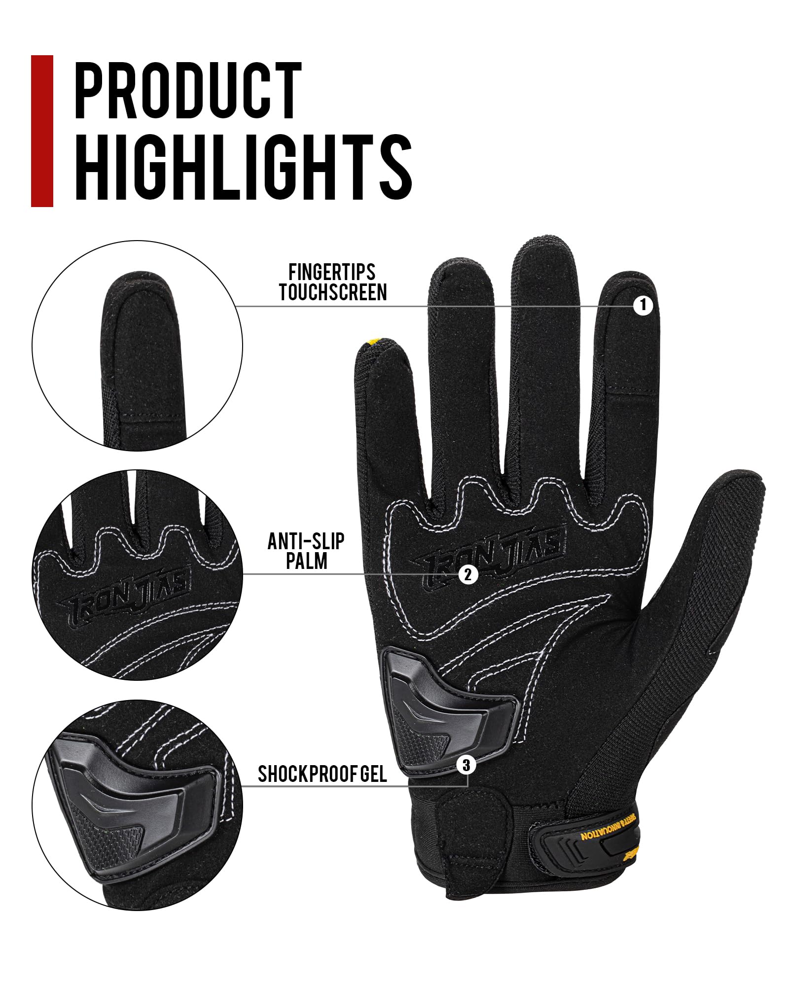 Borleni Motorcycle Riding Gloves Touch Screen Full Finger Gloves Motocross Road Racing Bike Outdoor Sports Gloves For Women Men