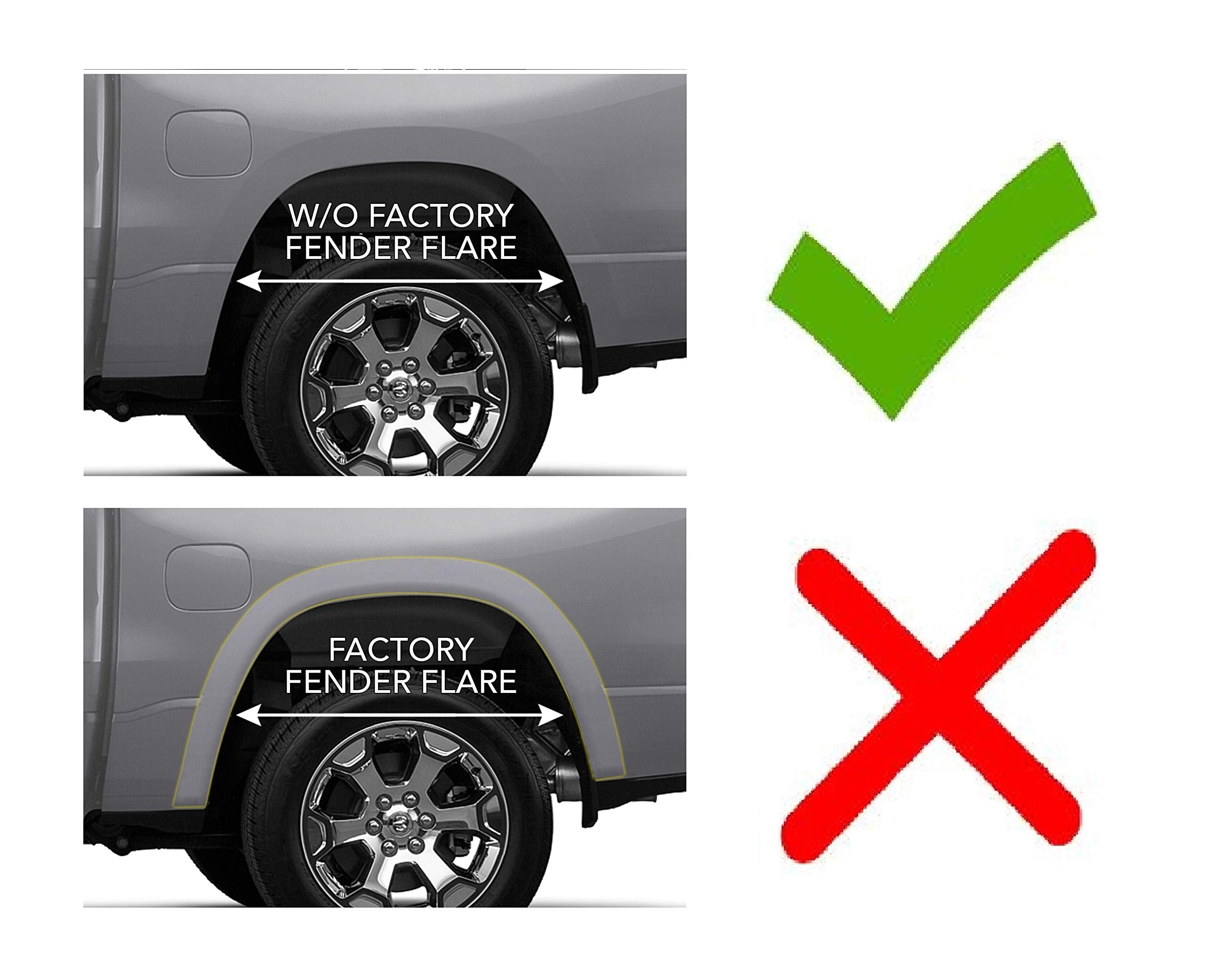 Husky Liners - Front Mud Guards | 2019 - 2022 Dodge Ram 1500 W/Out Oem Fender Flares, Front Set - Black, 2 Pc | 58141