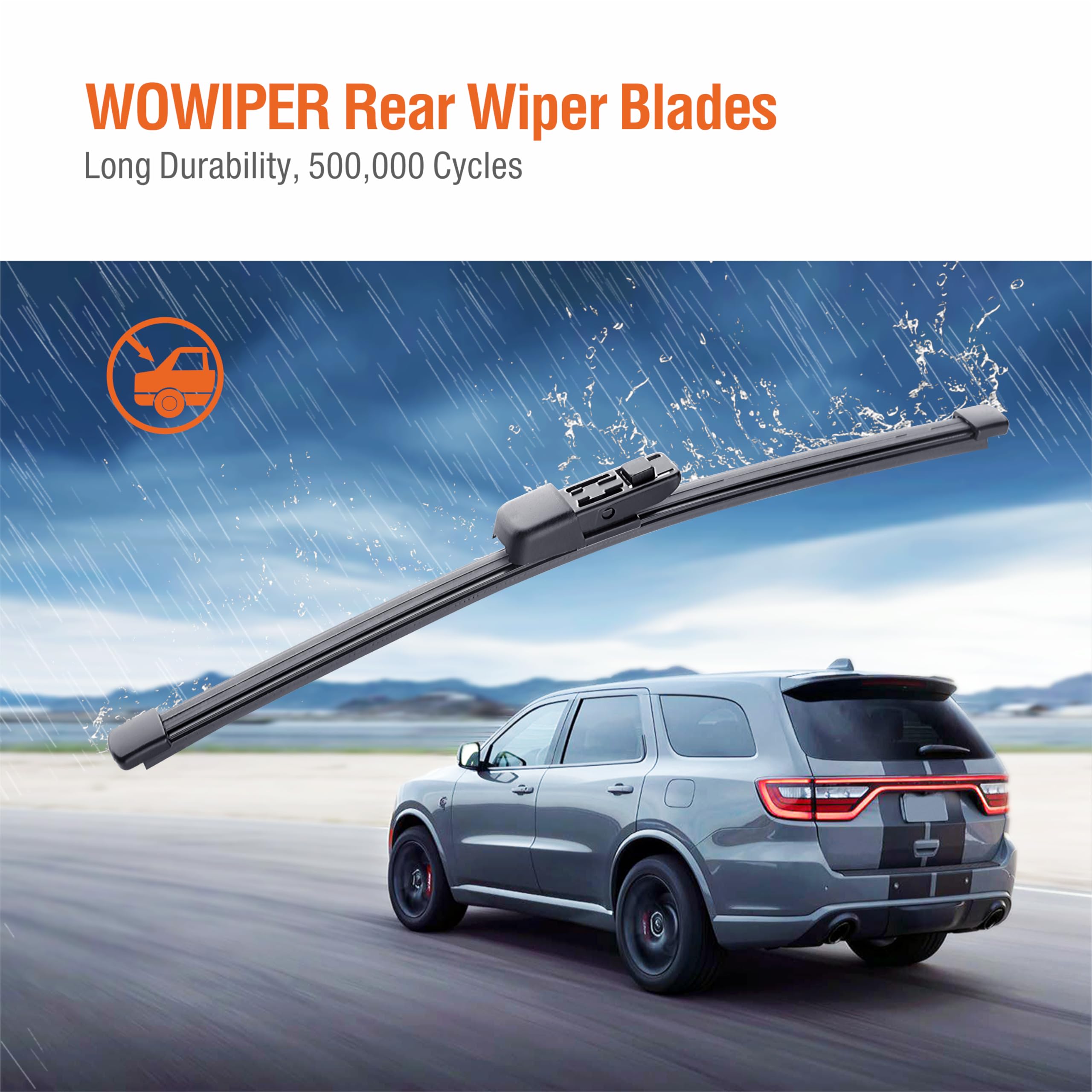 11 Inch (A282H) Rear Wiper Blade Replacement For Volkswagen Vw Golf 2019-2010 Golf City 2010-2008 Atlas 2021-2018 Back Windshiel