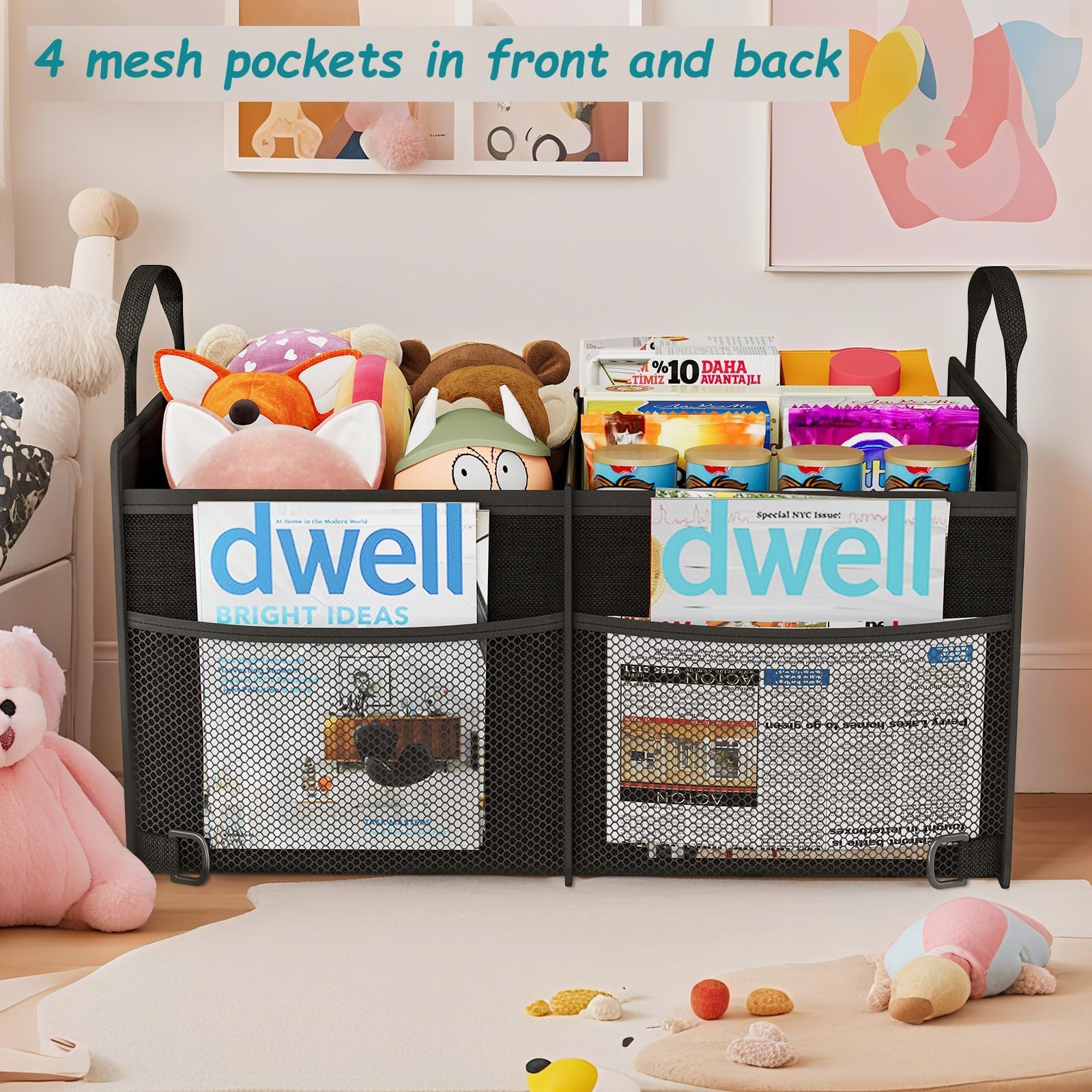 X-cosrack Car Trunk organizer for SUV, Collapsible Car Organizers and Storage for Jeep Sedan with Pockets and Securing Straps, C