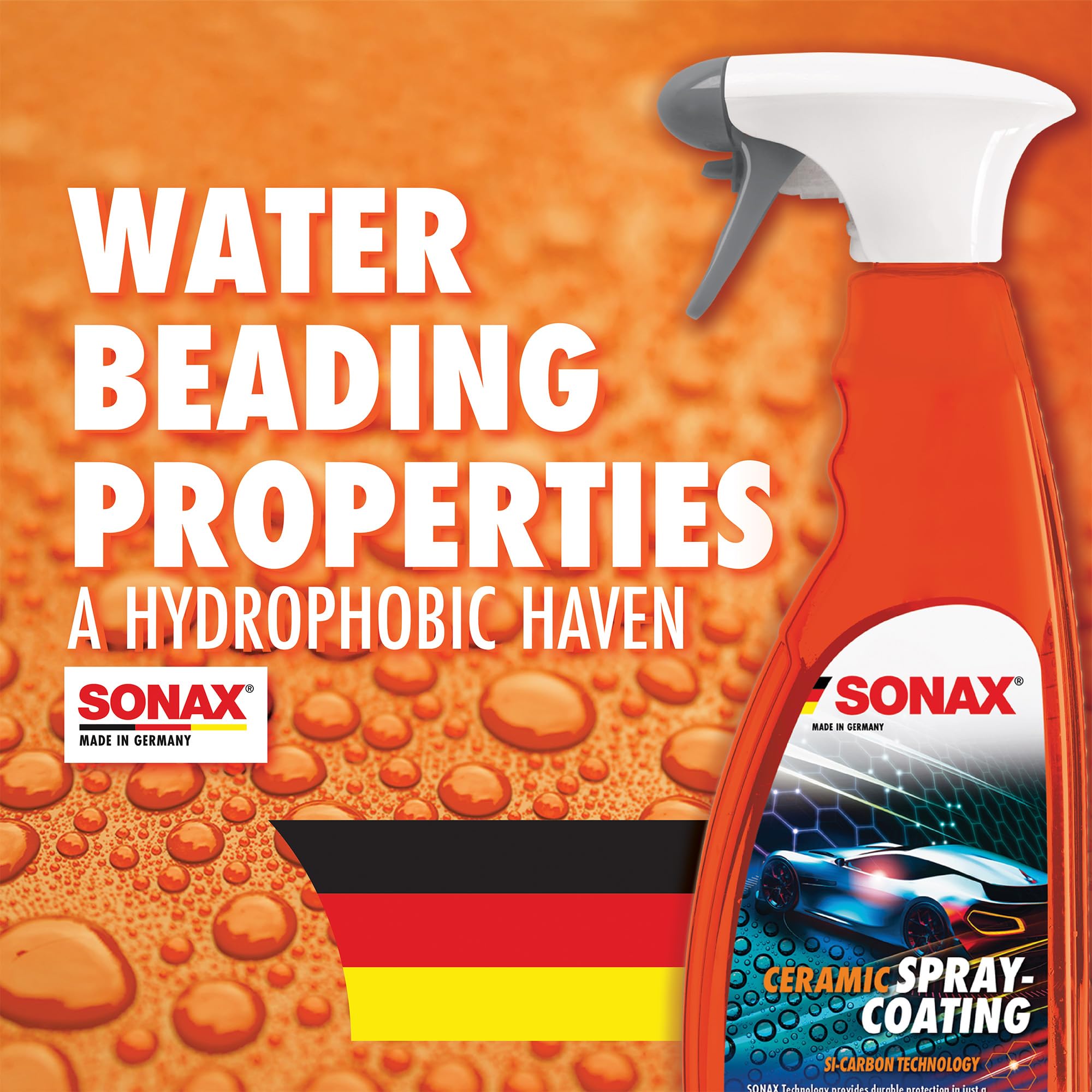 Sonax Ceramic Spray Coating 257400 | 750ml | Durable Ceramic Technology | White | Hydrophobic & Easy to Apply for All Paint Surfaces