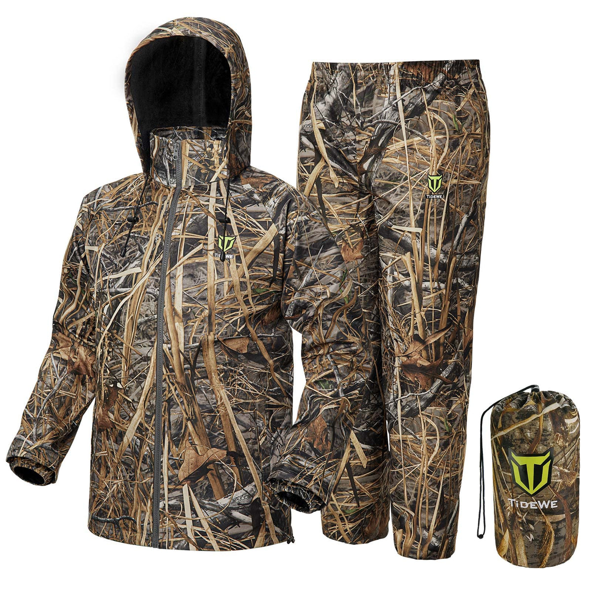 Tidewe Rain Suit, Waterproof Breathable Lightweight Rainwear (Next Camo Evos Size Xxl)