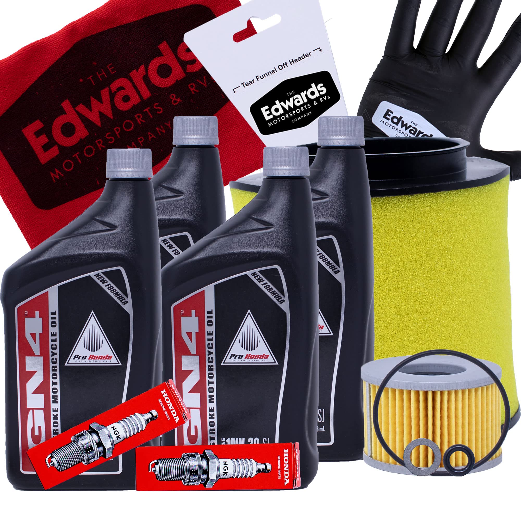 Edwards Oil Change Kit Fits 2014-2022 Honda Pioneer 700 Sxs Includes Air Filter And Spark Plugs