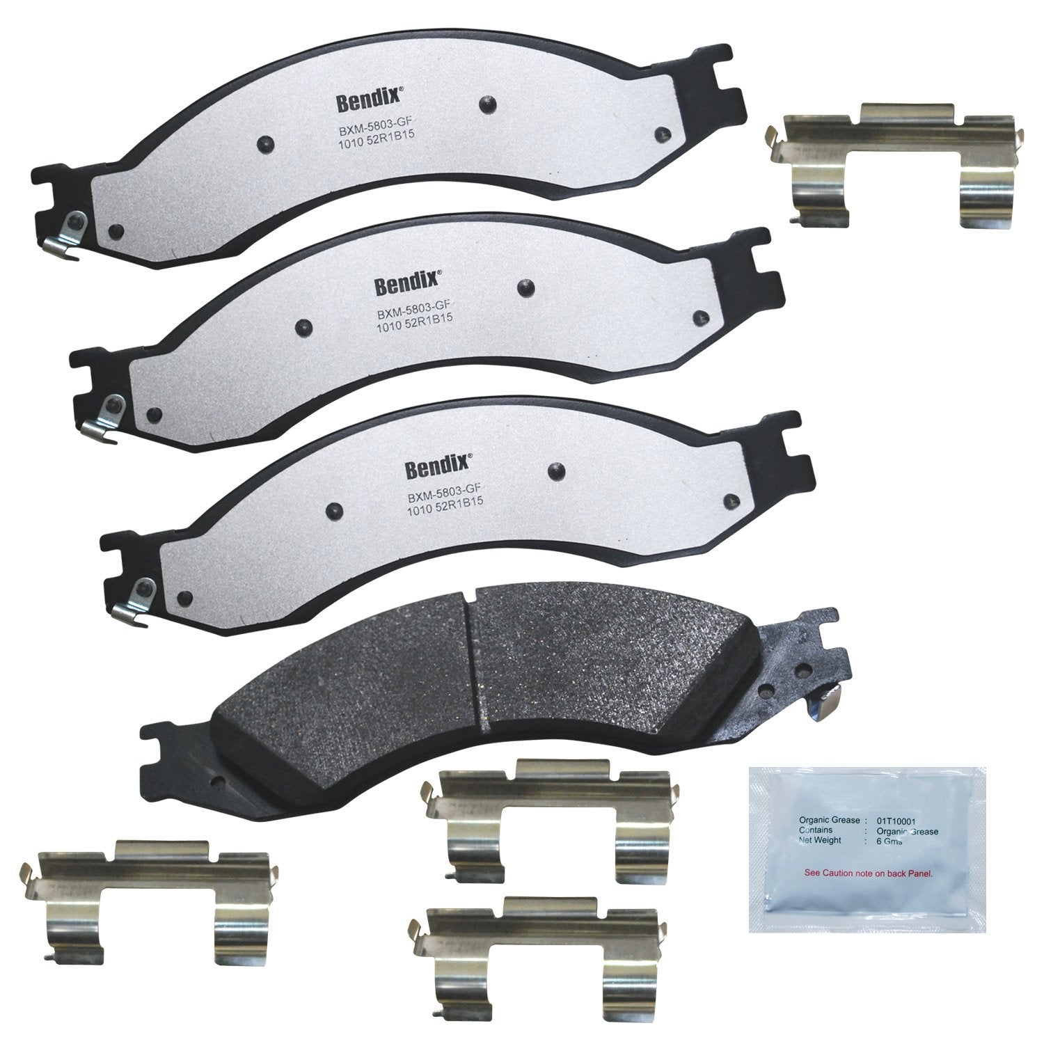 Bendix Fleet Metlok Mkd1010Fm Semi-Metallic Brake Pads For Chevrolet C4500 Kodiak 2009-2003, C5500 Kodiak 2009-2003, Gmc C4500 T