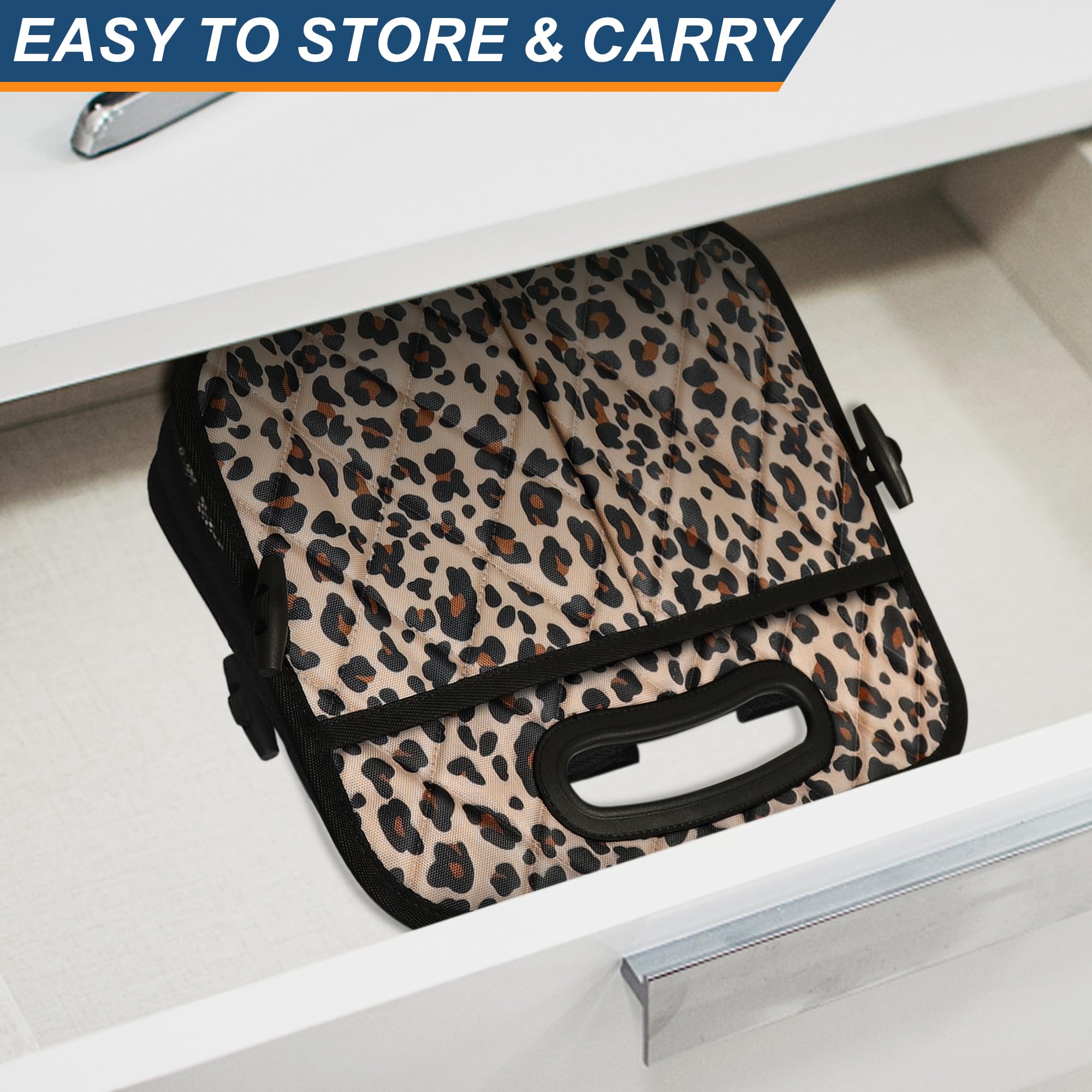 Deosk Trunk Organizer for Car, Collapsible Car Organziers and Storage with 6 Pockets, 50L Multi-Compartment Car Trunk Organzier,