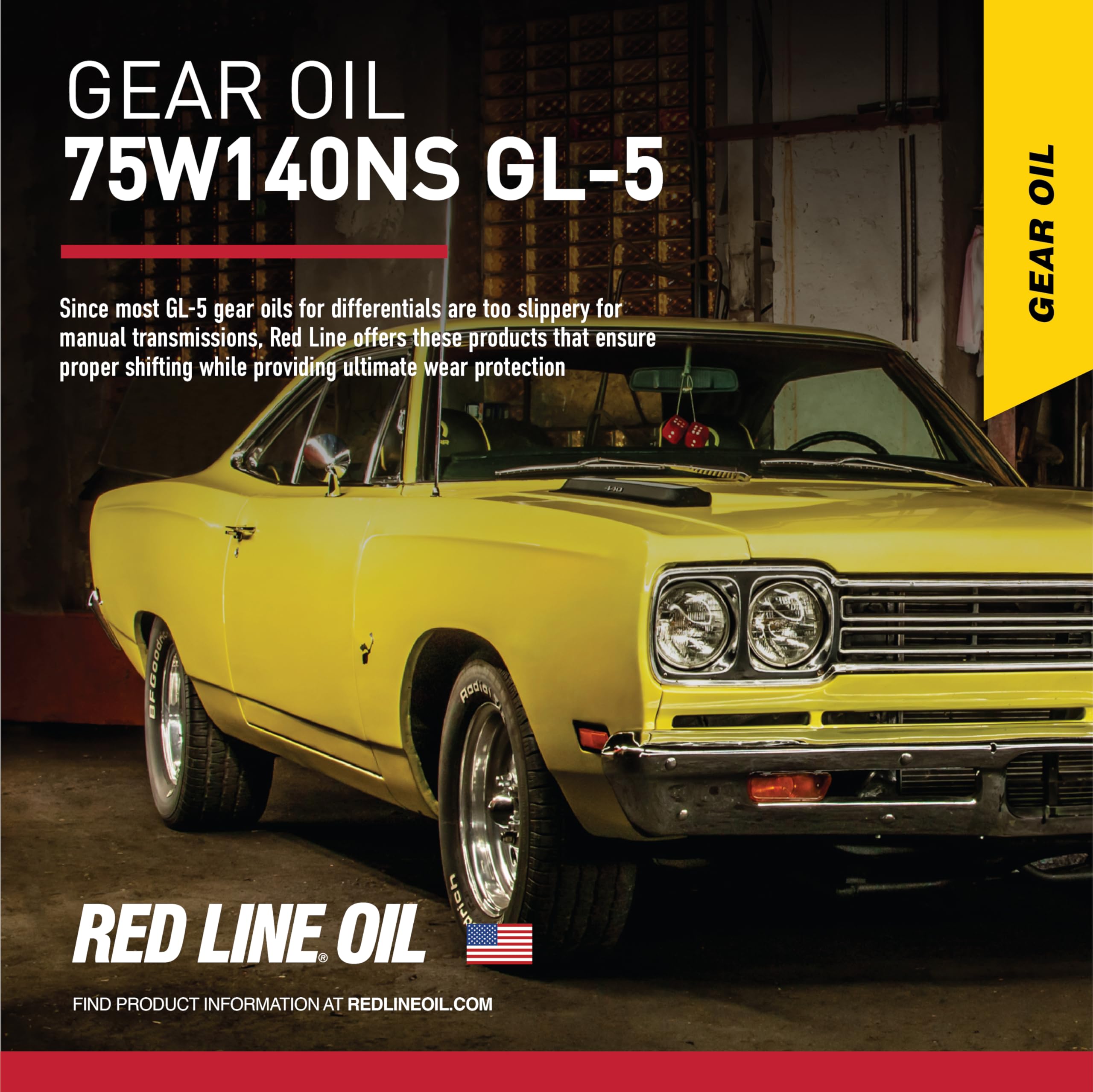 Red Line 57104 75W140 Non-Limited Slip Synthetic Gear Oil - 1 Quart