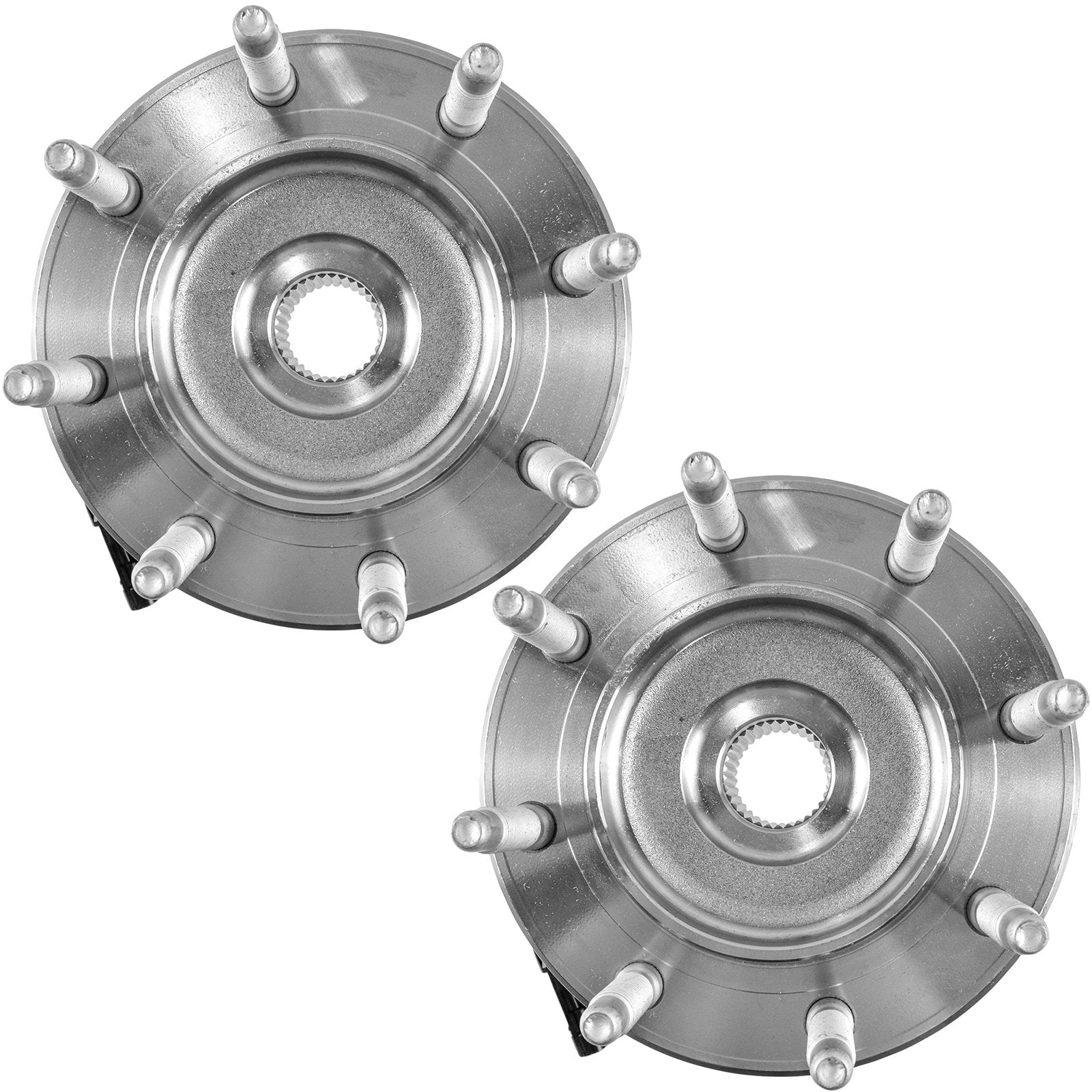 Trq Front Wheel Hub & Bearing Pair Set For Chevy Gmc Truck 8 Lug 4X4 4Wd W/Abs
