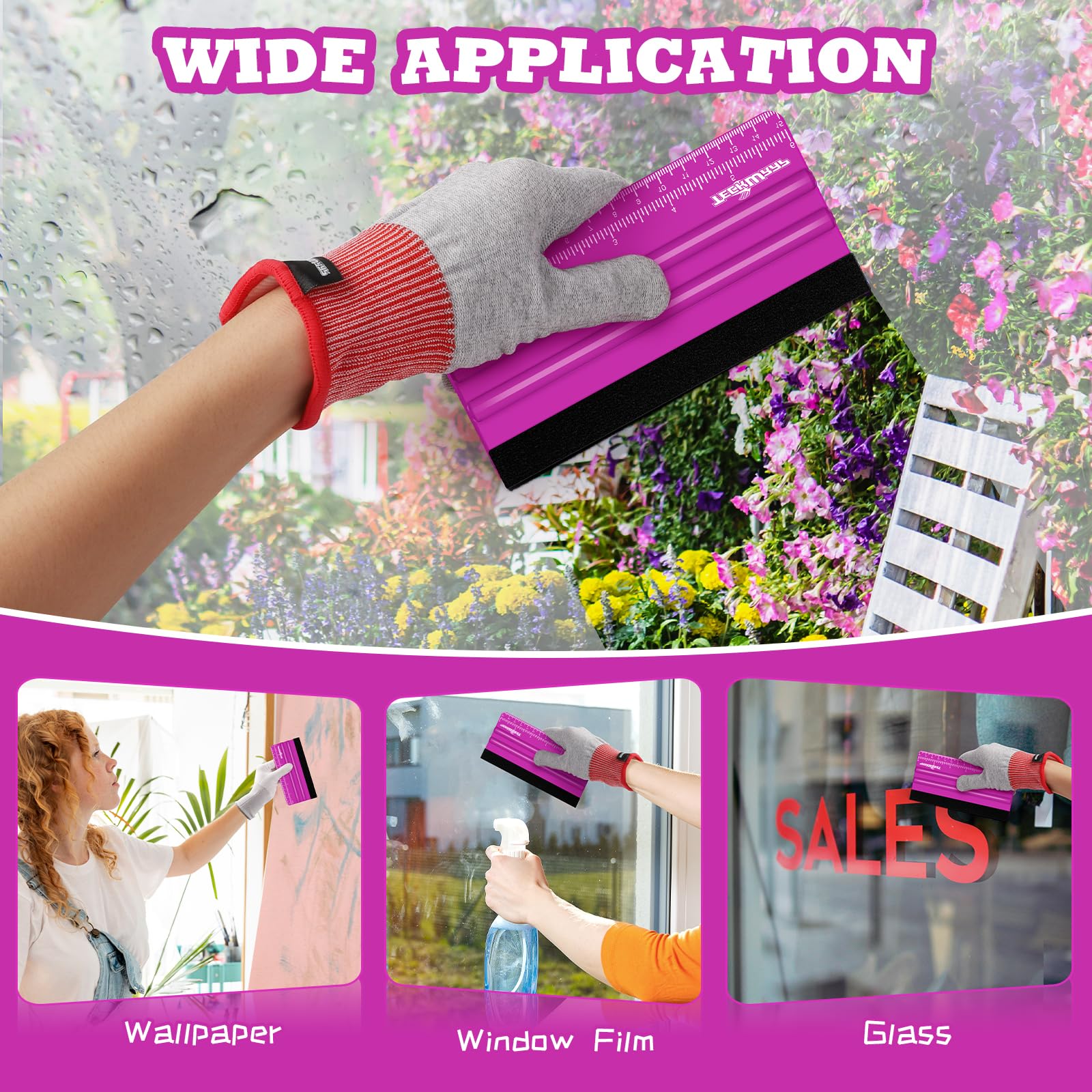 Teckwrap 2 Pcs Professional Plastic Squeegee Tool For Vinyl Decals, Inkjet Vinyl Sticker Paper, And Wallpaper - 6 ''X2.9 '', Scr