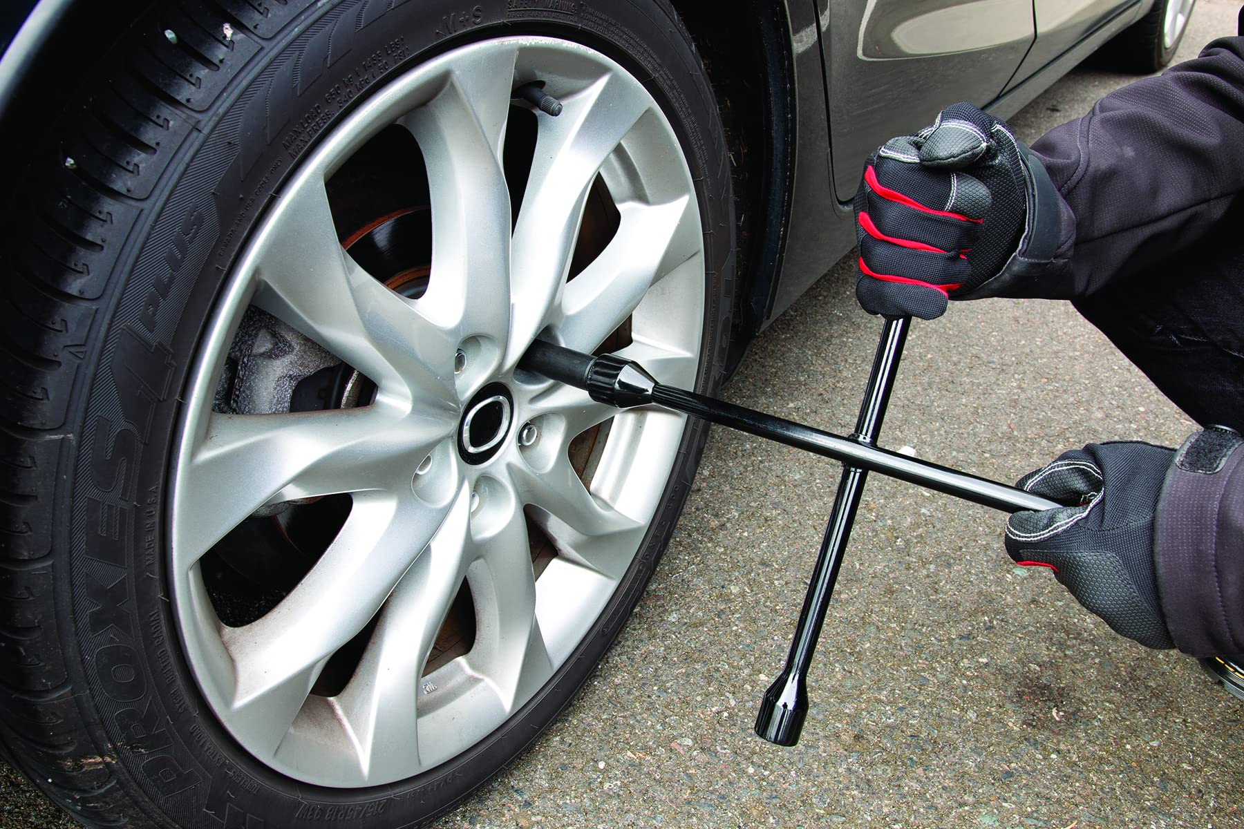 Performance Tool W9A 20-Inch Sae/Metric 4-Way Cross Lug Wrench With Spade Tip