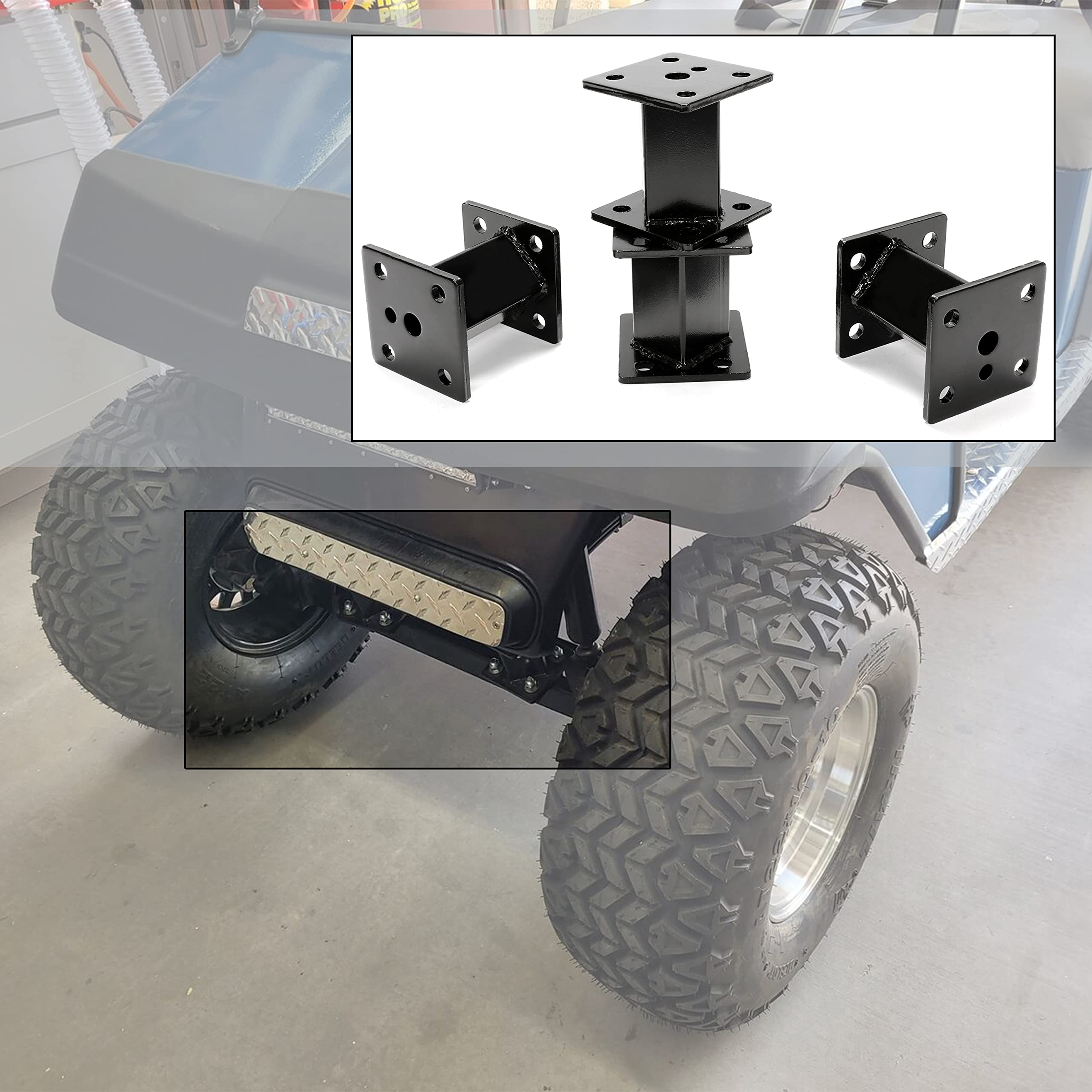 4'' Block Lift Kit Compatible With Ezgo Golf Cart 1975-1993 Marathon Electric Model