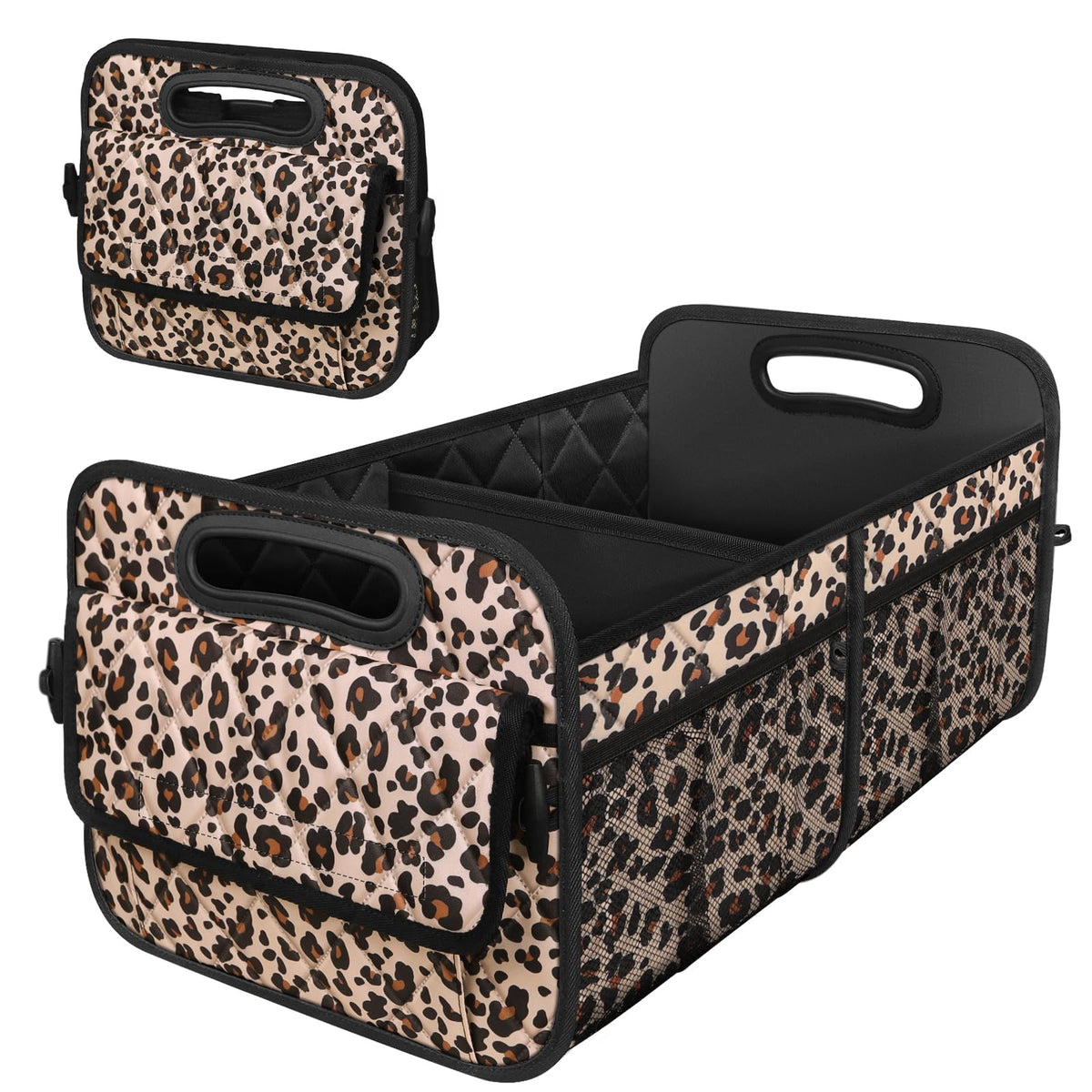 Deosk Car Trunk Organizer And Storage With 6 Big Pockets - 70L Waterproof Polyester Trunk Organizer For Suv, Minivan, Truck (Lar