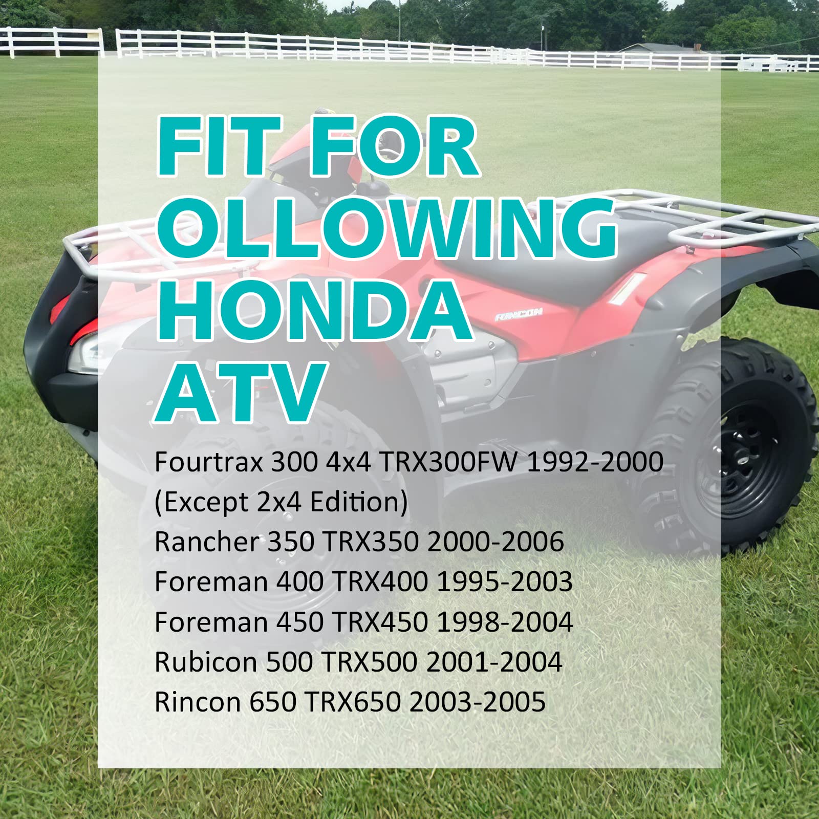 M Mati Sintered Brake Pads For For Honda Fourtrax 300 Rancher 350 Foreman 400 450 Rubicon 500 Rincon 650 Trx 300 350 400 450 500 650 Front Rear Brake Pads (2 Set)