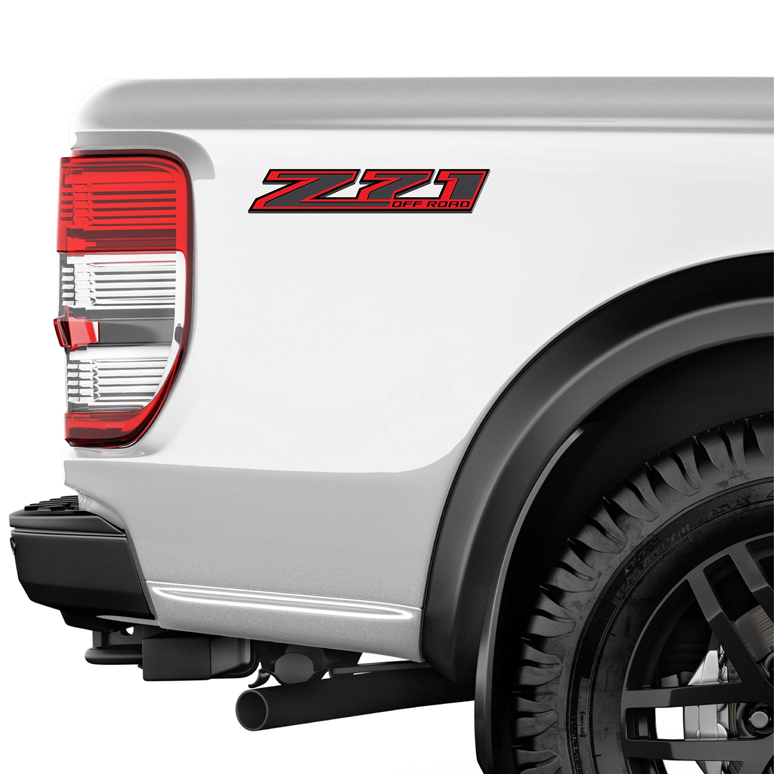 Z71 Offroad Truck Decals - 2014-2018 Bedside Stickers (Z71 Offroad Red)