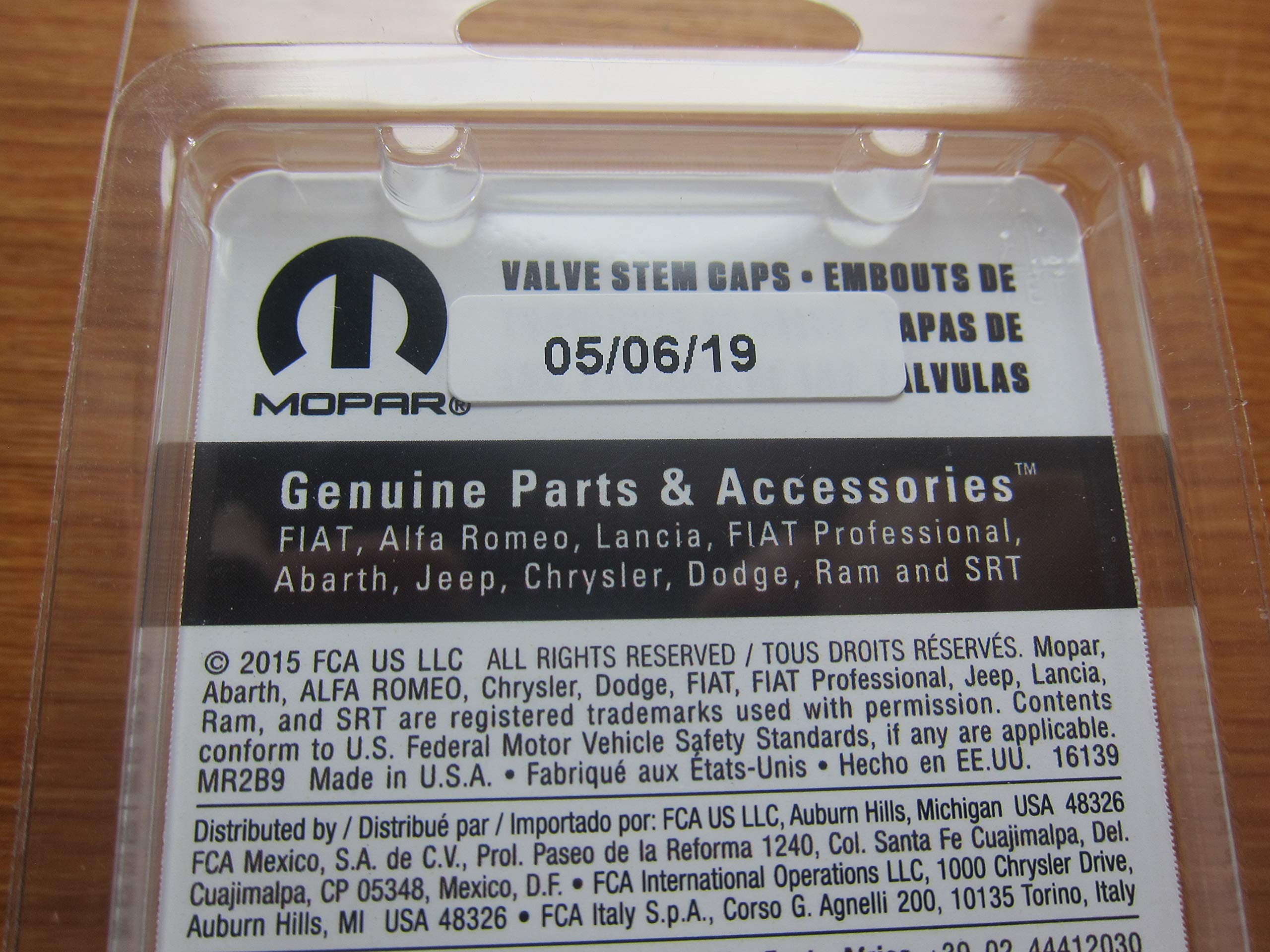 Mopar Jeep Black Valve Stem Caps New Oem