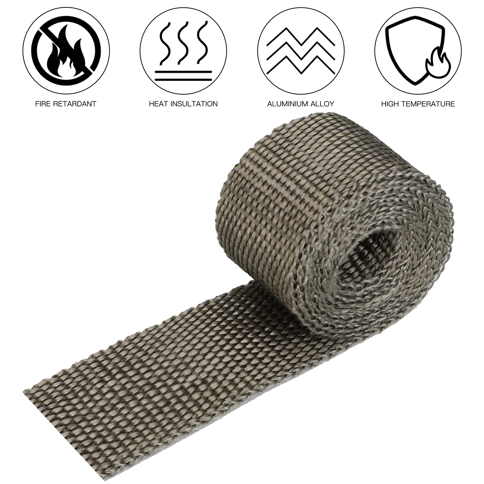 GREHUA 28mm Exhaust Muffler Silencer Pipe with Heat Shield Wrap for 50cc 70cc 90cc 110cc 125cc CRF50 CRF70 XR50 SSR110 SSR125 Ta