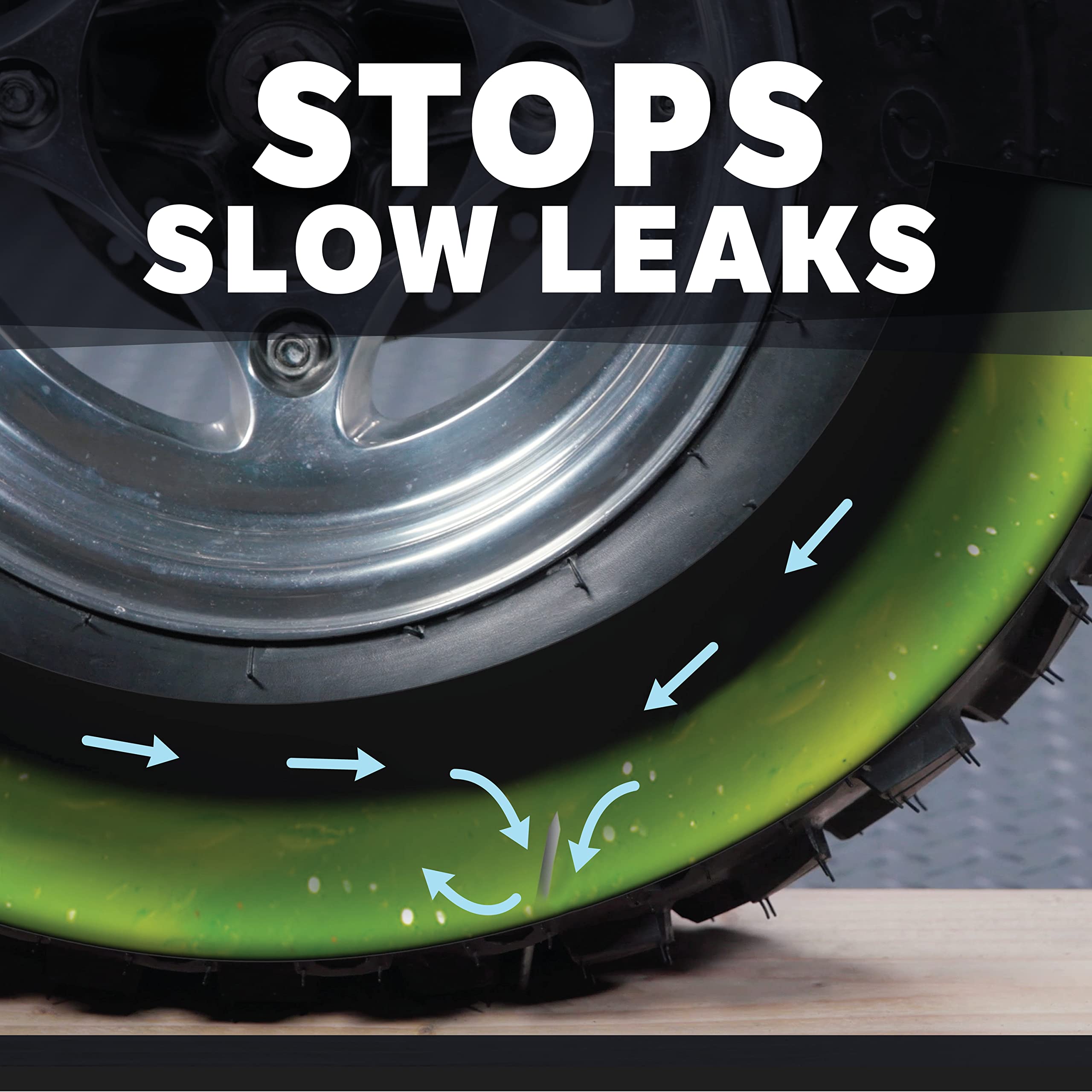 Slime 10008-6PK Flat Tire Puncture Repair Sealant, Prevent and Repair, Tubeless Mower and ATV Tires, Non-Toxic, eco-Friendly, 6