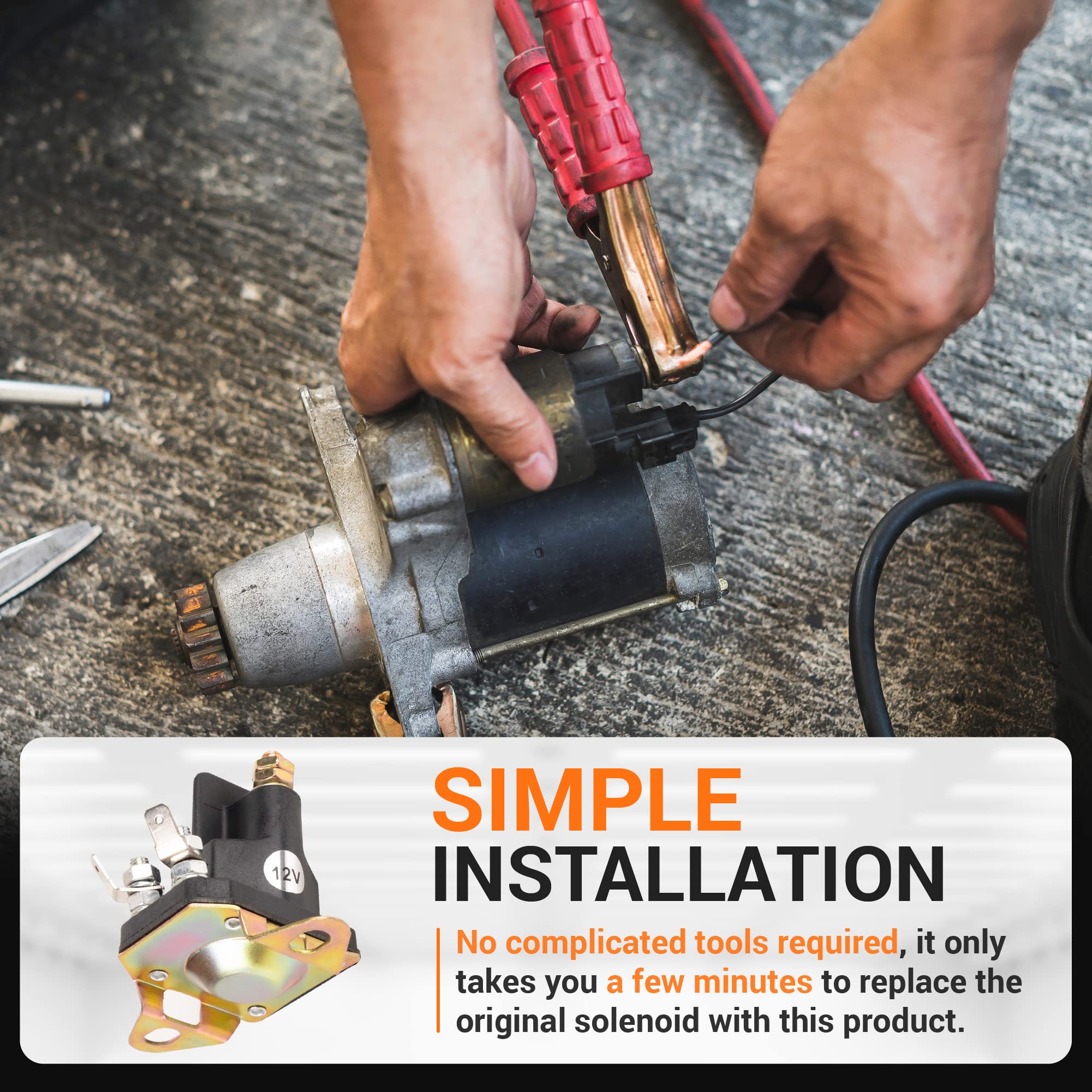 Bluestars Miu12537 Starter Solenoid By Bluestars - For John Deere S240 X300 X304 X305R X310 X320 X324 X350 X354 X360 X370 X380 X384 X390 X394 Lawn Tractors - Replaces 884-1221-210-02 892-1221-210