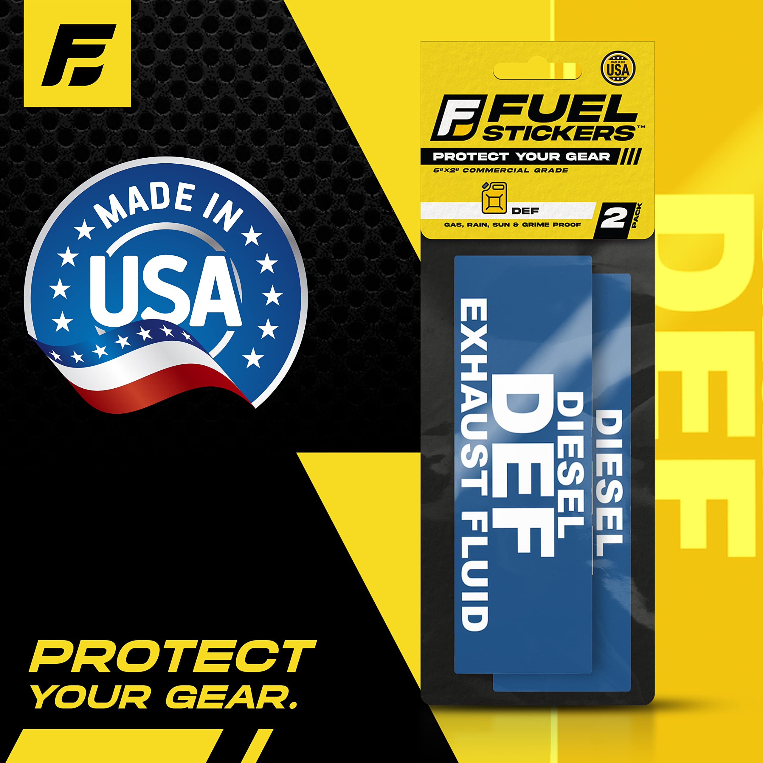 Def Sticker - Diesel Exhaust Fluid Labels For Diesel Engines, Trucks, Semi-Trailers - Weather Proof, Extreme Stick, Durable, Def