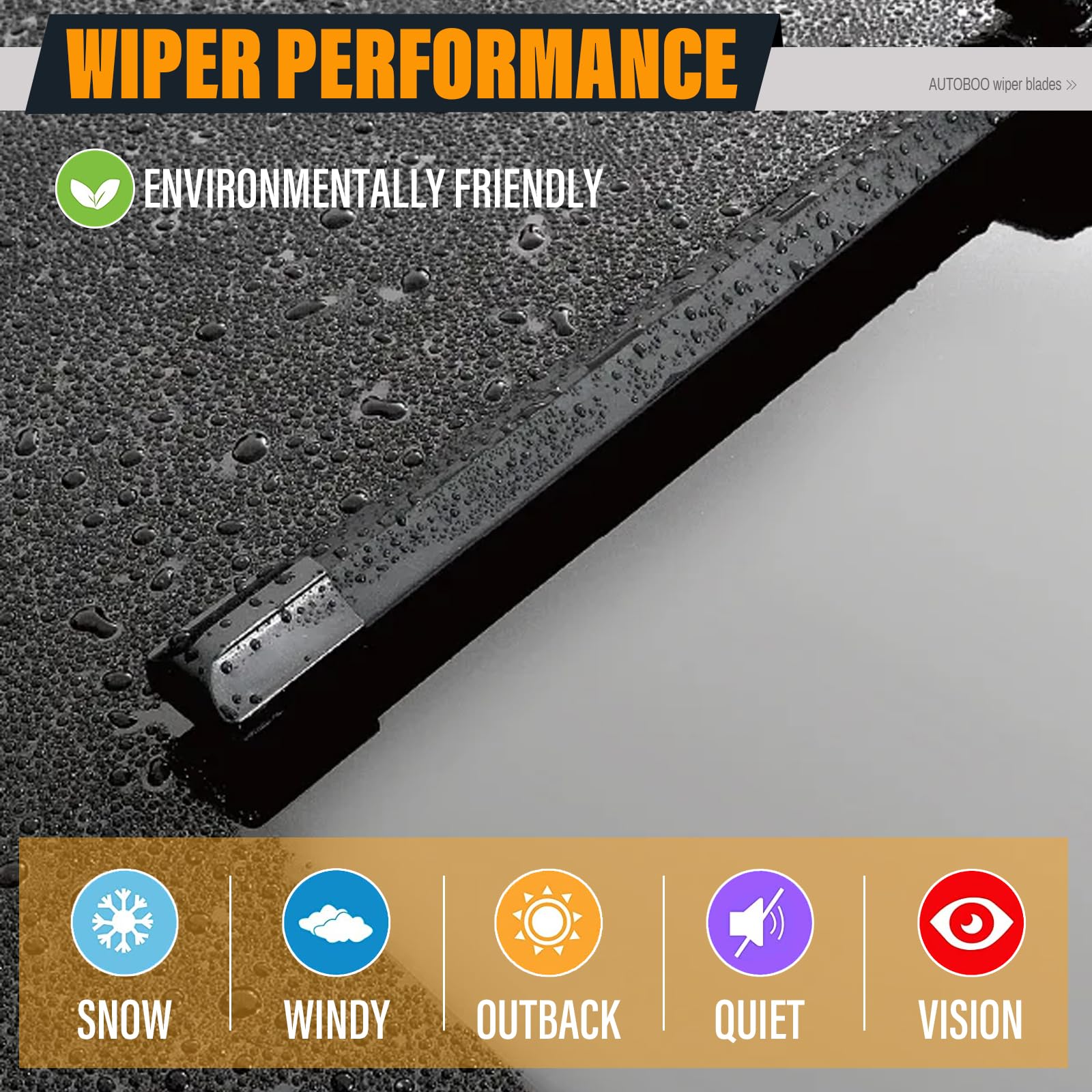 Autoboo 26''+23'' Windshield Wiper Blade For Toyota Tundra 2007-2021 Sequoia 2008-2020 2021 2022-Original Replacement Factory Qu