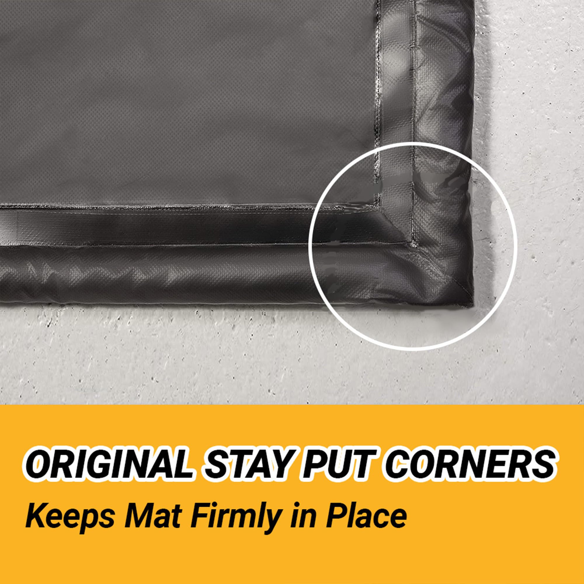 AutoFloorGuard Heavy-Duty Garage Containment Floor Mat for Compact Vehicles, 7’9 x 16'