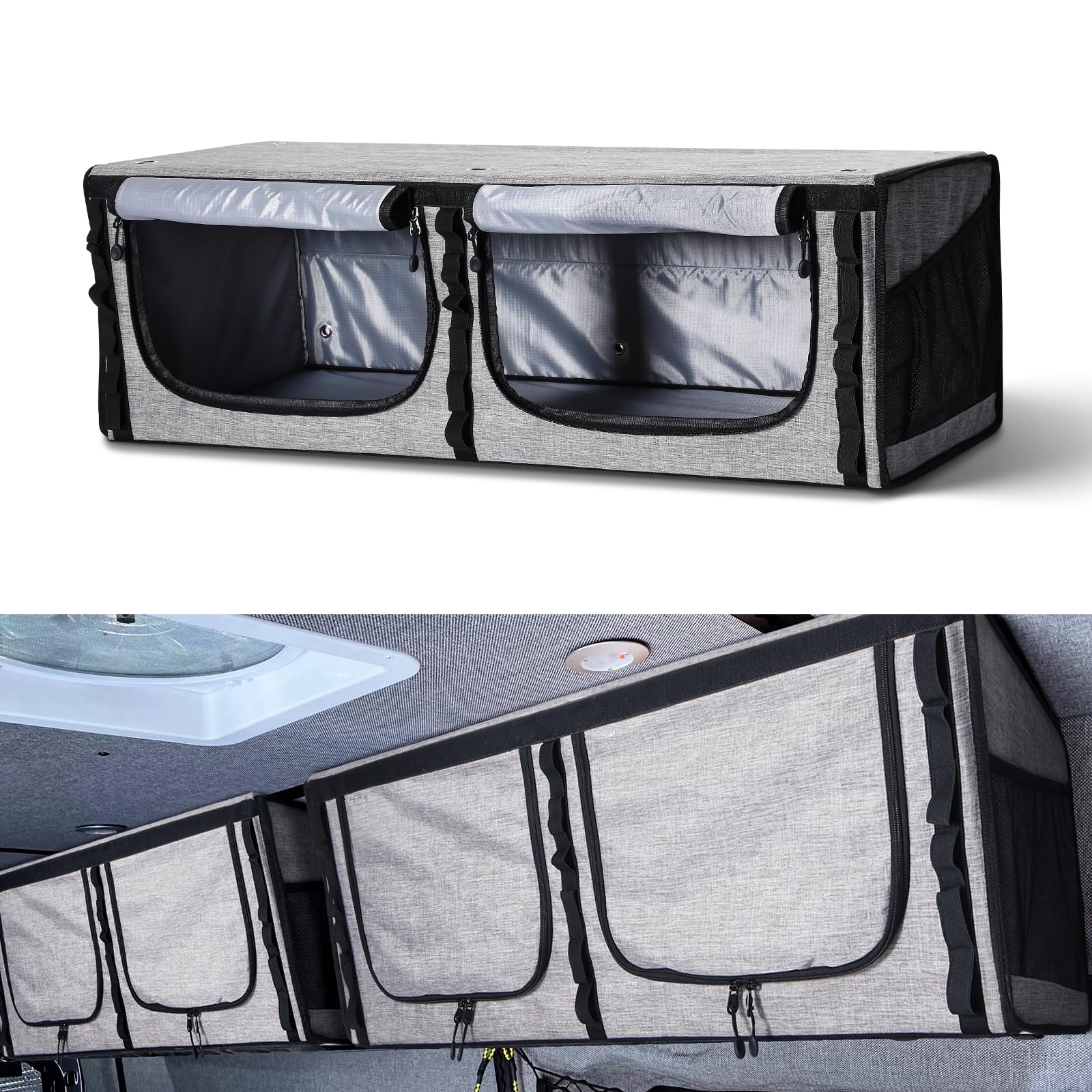 BKICKI RV Overhead Soft-Sided Storage Cabinet 36 For Mercedes-Benz Sprinter, Ford Transit vans