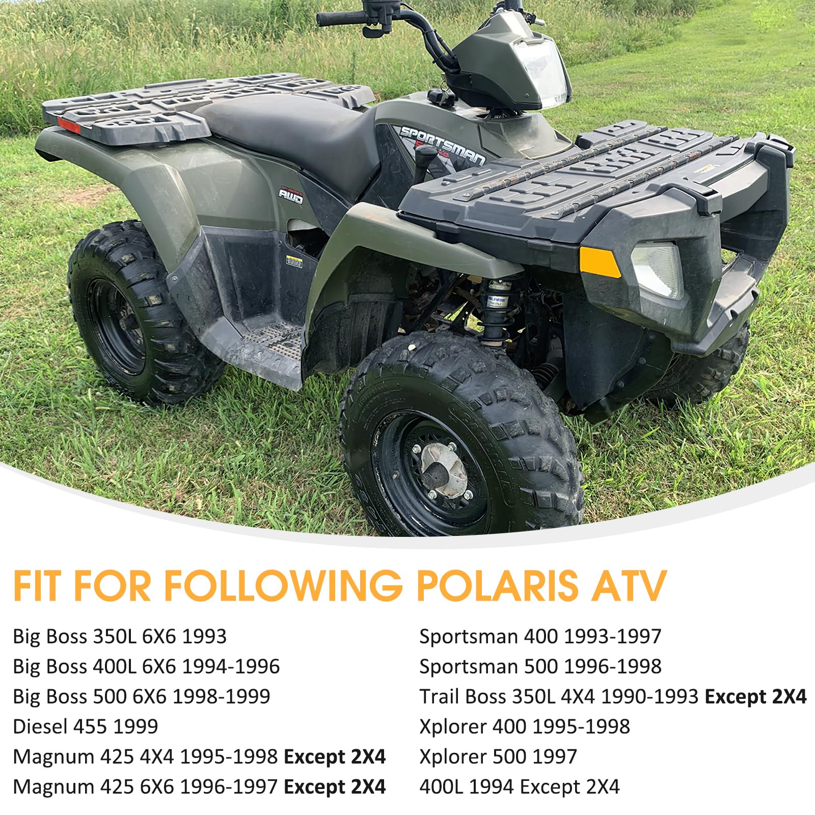 M Mati Front Left Right Brake Caliper Assembly For Polaris Atv Big Boss 350L/400L/500 6X6 Magnum 425 4X4 Sportsman 400 500 Trail Boss 350L 4X4 Xplorer 400 With Pads