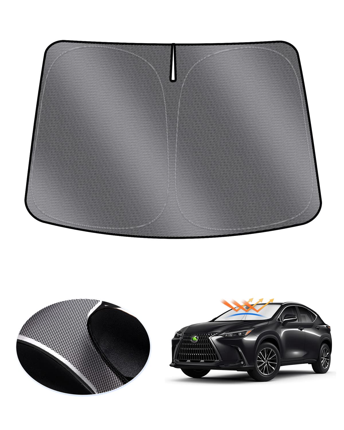 Karltys Windshield Sun Shade For 2022-2024 2025 Lexus Nx Nx250 Nx350 Nx350H Nx450H+ Accessories, Upf50+ Reflective Front Window
