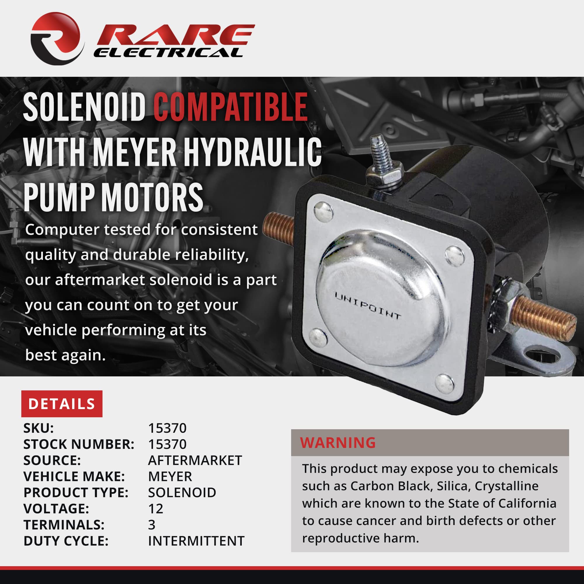 Rareelectrical New Solenoid Compatible With Meyer Hydraulic Pump Motors E47 E57 E60 By Part Numbers 3225624 1658880 Ch2326 Ch2332 Ch2335 Ch2361 Lm2303 24022-05 24020 M24022 2095360 A903 A914 D927