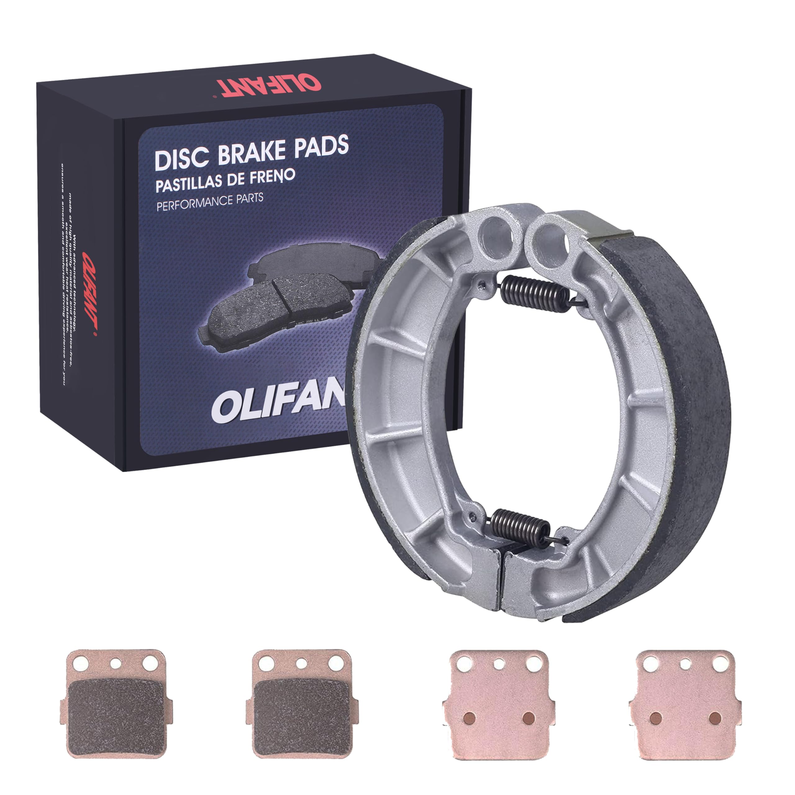 Front and Rear Brake Shoe Pads for Honda Rancher 420 TRX420 2007-2022/Honda Foreman 500 TRX500 TRX500FE TRX500FM 2014-2019/Honda