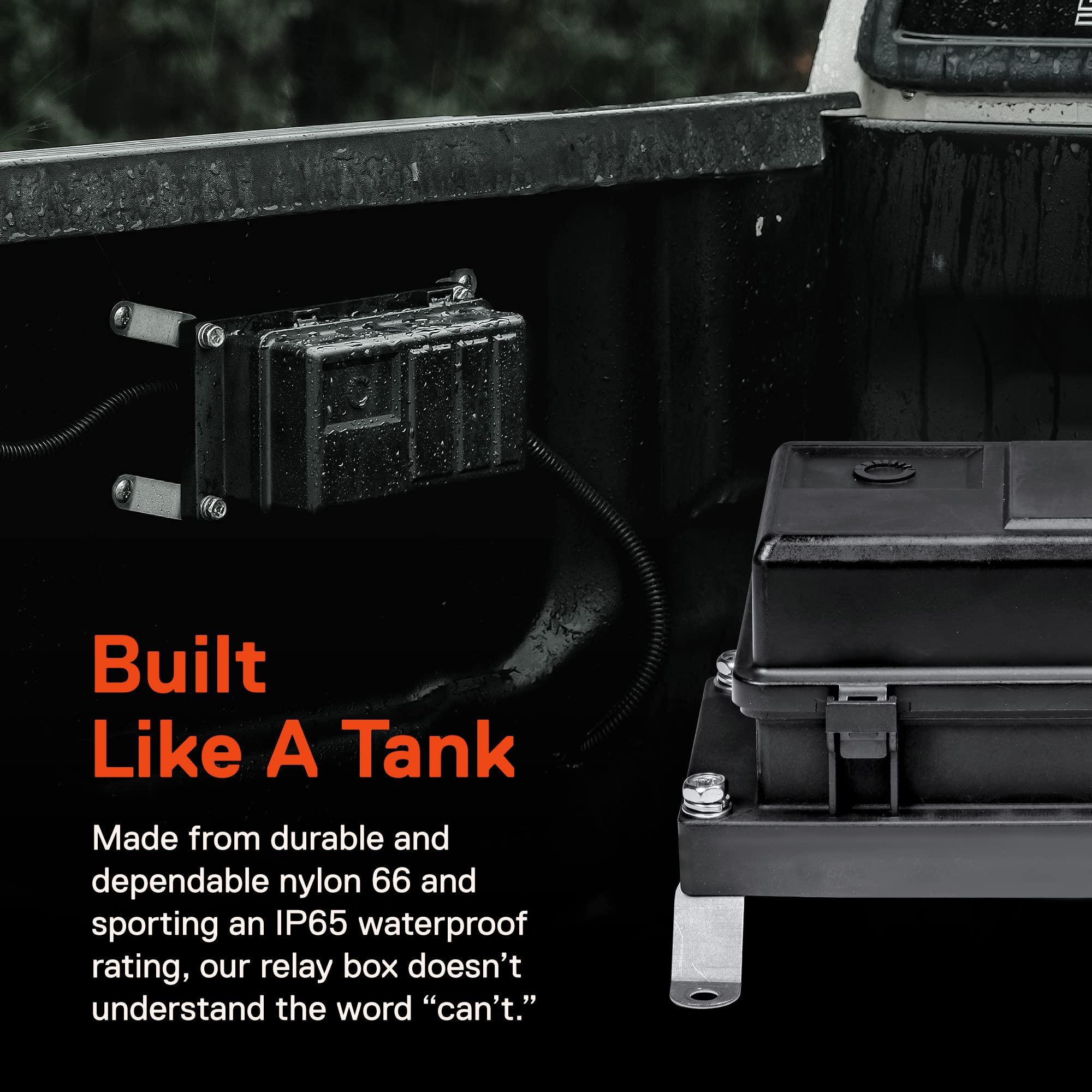 True Mods 12V Dc Auto Waterproof Fuse 5-Pin Relay Box Block Kit [6 Bosch Style Relay Holder] [6 Atc/Ato Fusible Holder] [Relays & Fuses Included] Universal Relay For Vehicles Cars Marine Boat Jeep