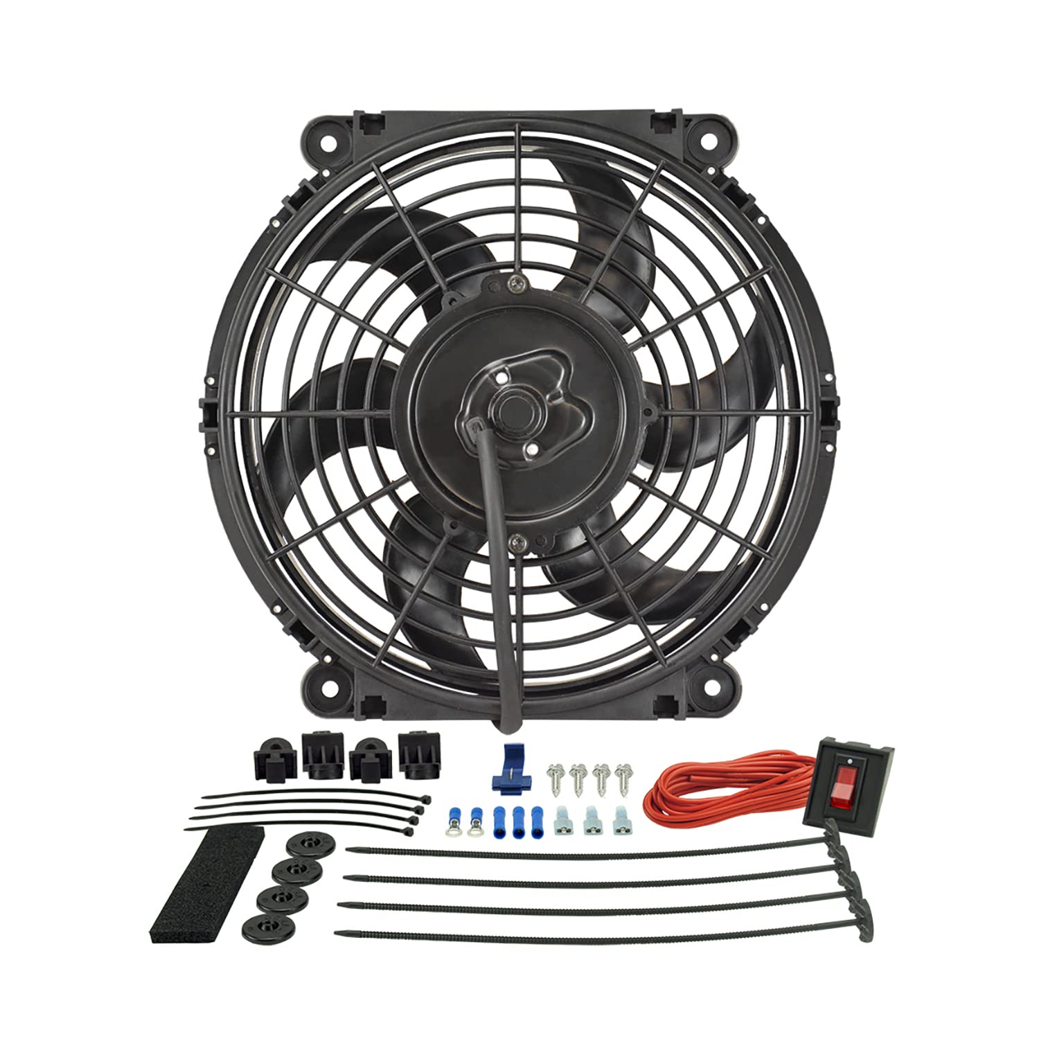 Autostyle Derale 16510 10 Tornado Electric Fan Premium Kit, Black