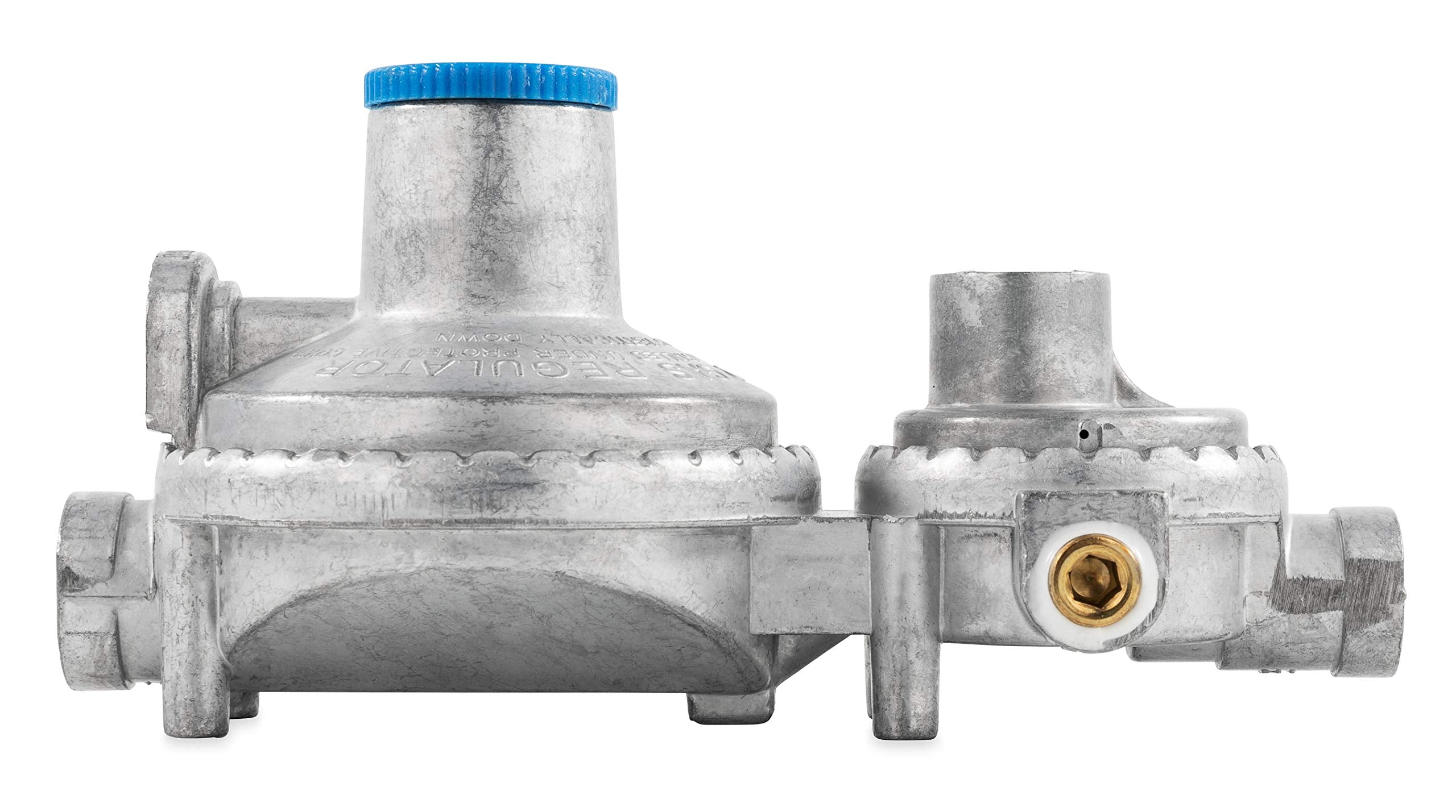Camco 59313 Vertical Two Stage Propane Regulator , Gray