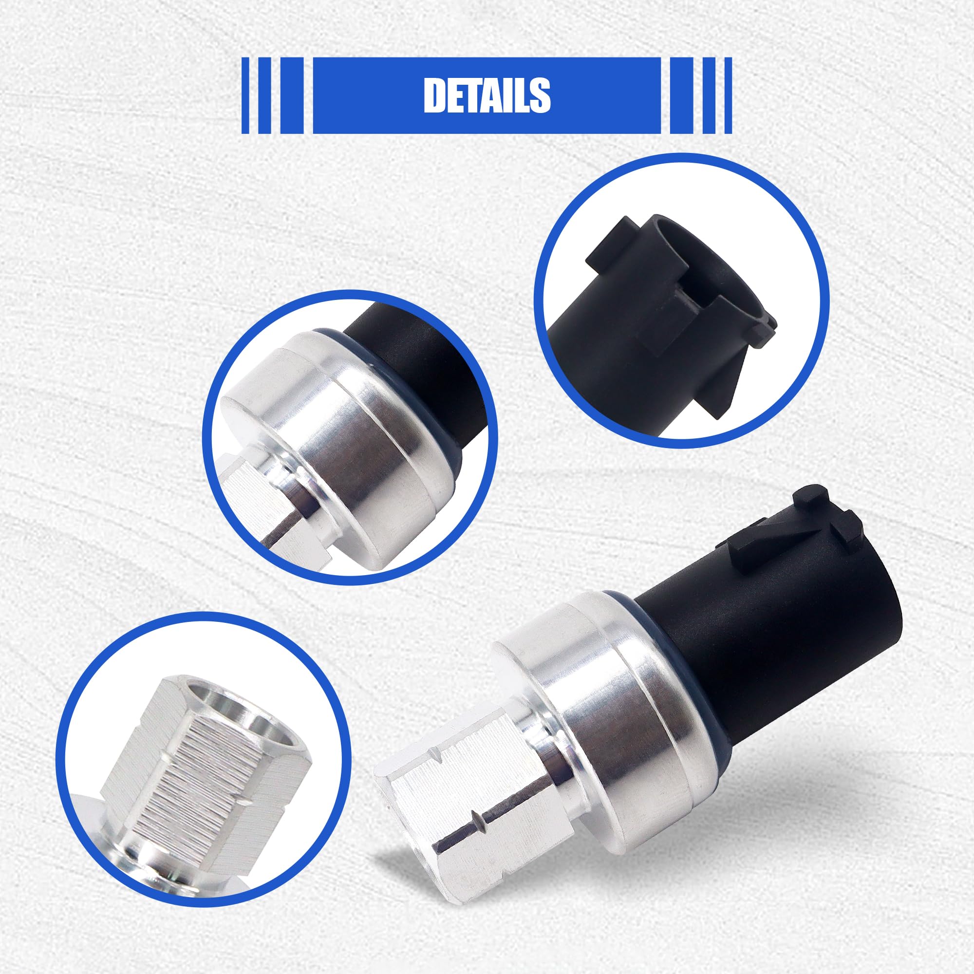 Hisport A/C Pressure Sensor Switch - Pressure Transducer Compatible With Chrysler Dodge Eagle Jeep Plymouth Ram Volkswagen, Repl