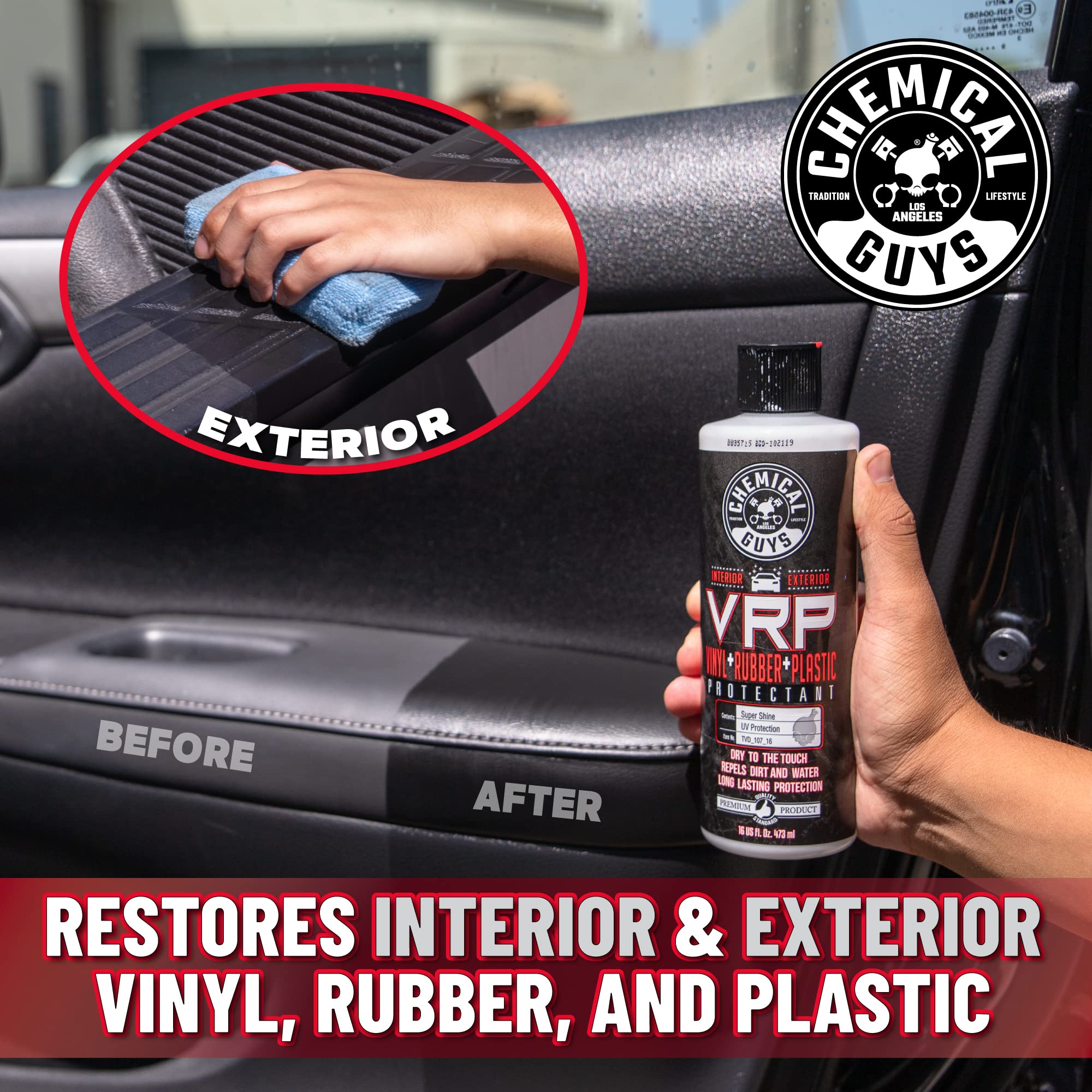 Chemical Guys Tvd_107_16 Vrp Vinyl, Rubber And Plastic Non-Greasy Dry-To-The-Touch Long Lasting Super Shine Dressing For Tires,
