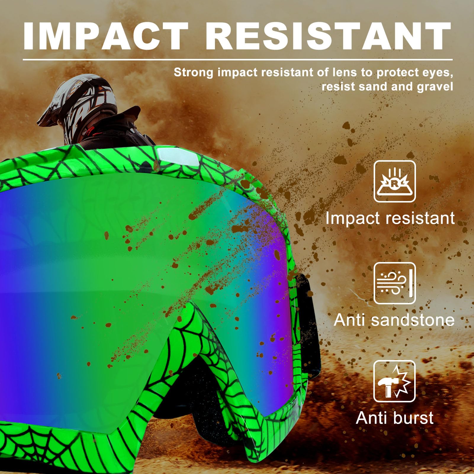 Zukmi Dirt Bike Goggles Atv Goggles Motocross Goggles Motorcycle Goggles Mx Off Road Goggles For Men Women Adult Youth Riding Ra