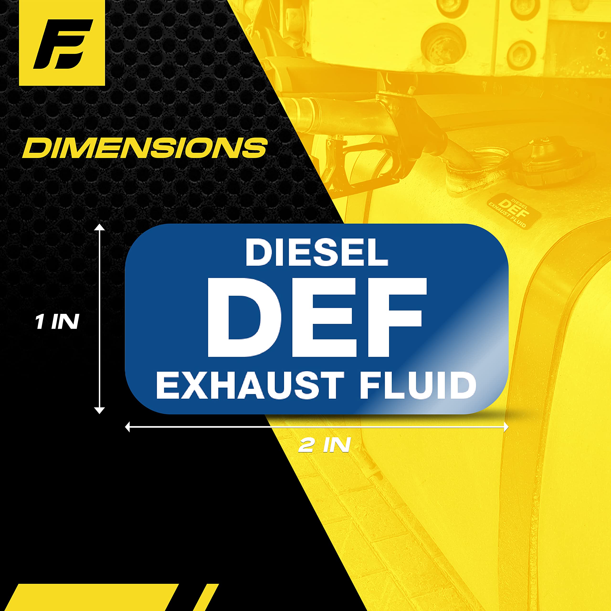 Diesel Exhaust Fluid Sticker, Def Label For Diesel Engines, Box Trucks, Semi-Trailer - Weather Proof, Extreme Stick, Commercial Grade By Fuel Stickers - Usa Made (2X1 Inch), 20 Labels