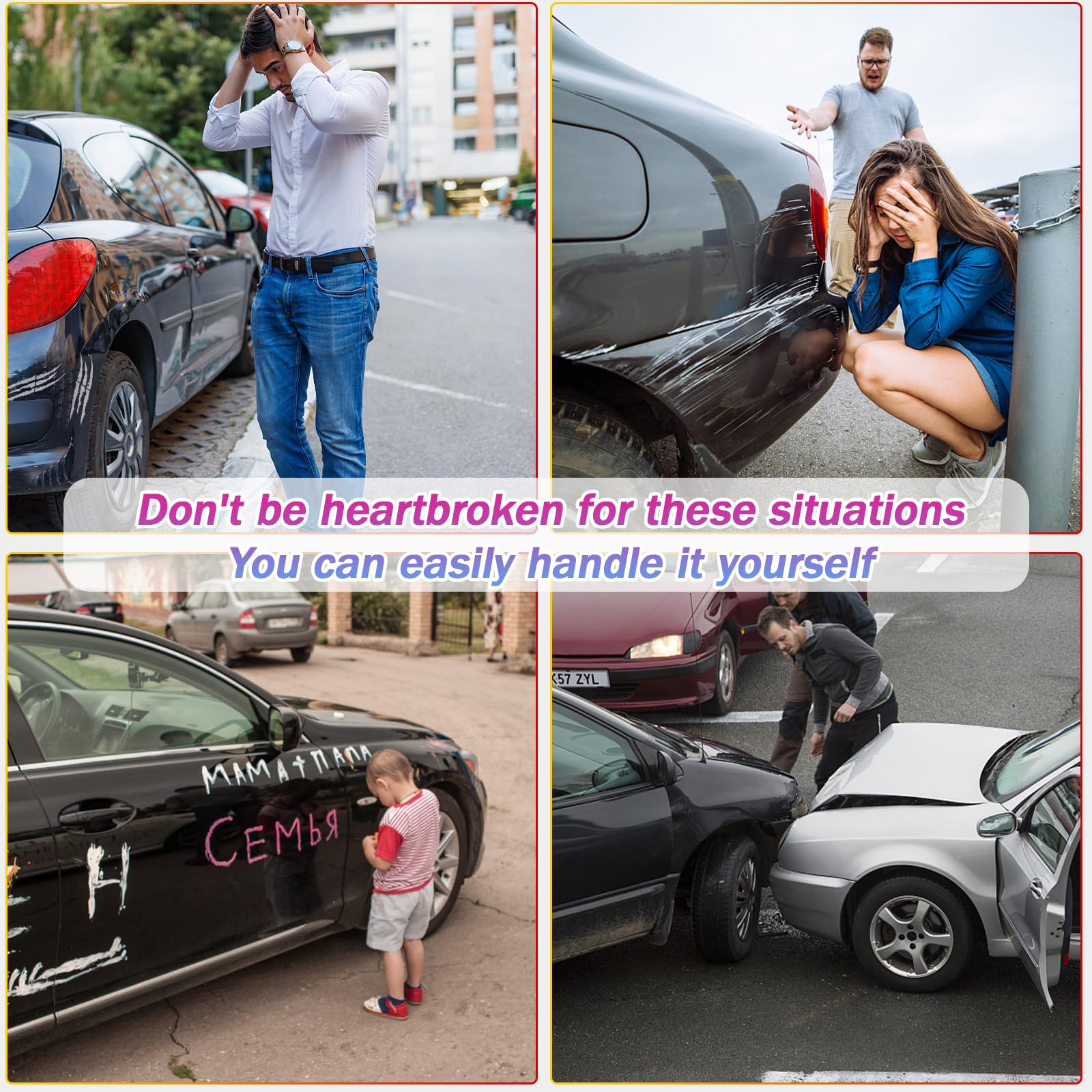 Touch Up Paint for Cars, Car Paint Scratch Repair, Quick & Easy Solution to Erase Scratches, 0.4 fl oz (Black)