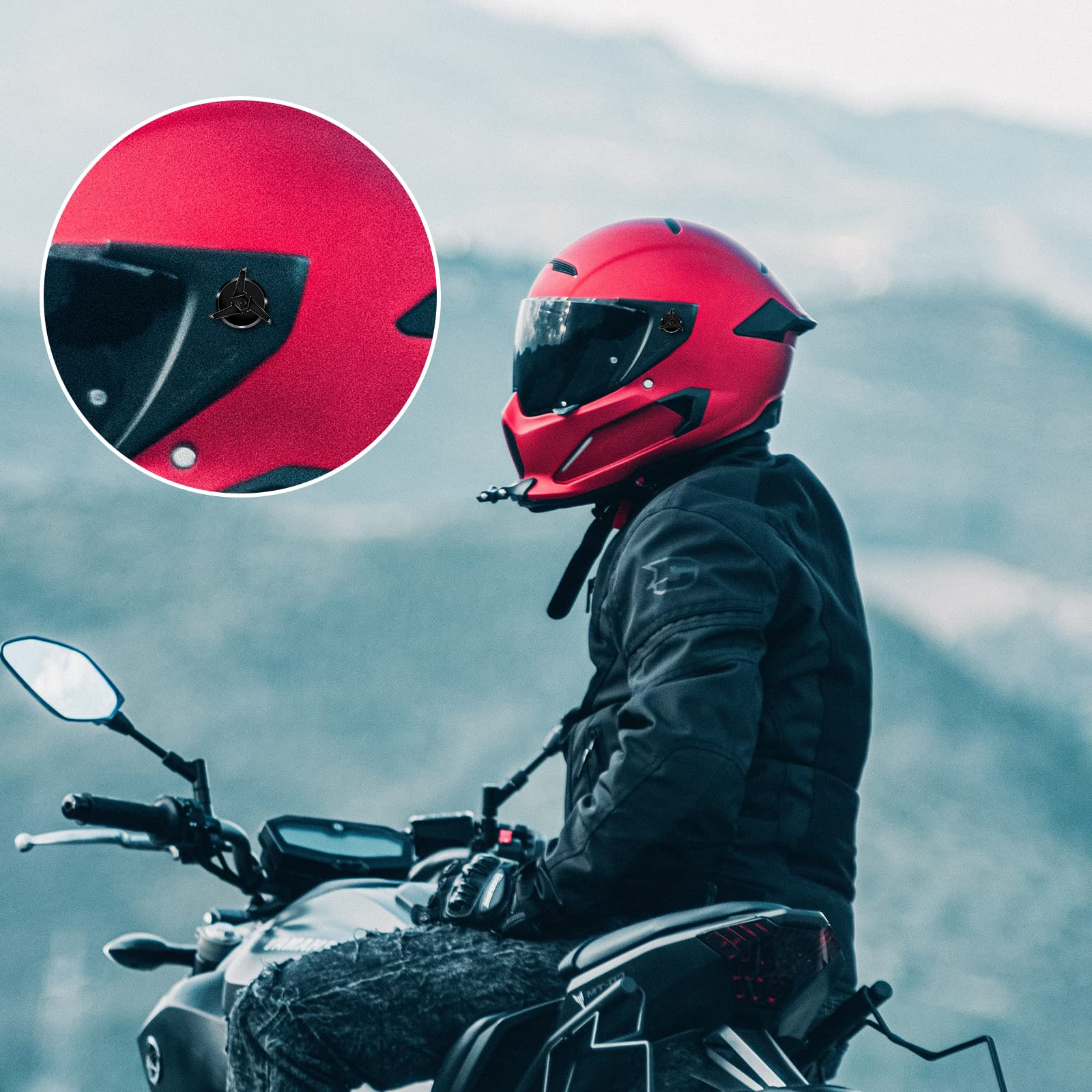 6Pcs Motorcycle Helmet Screws, Motorcycle Helmet Visor Screws Helmet Visor Screws Motorcycle Helmet Accessories (Black)