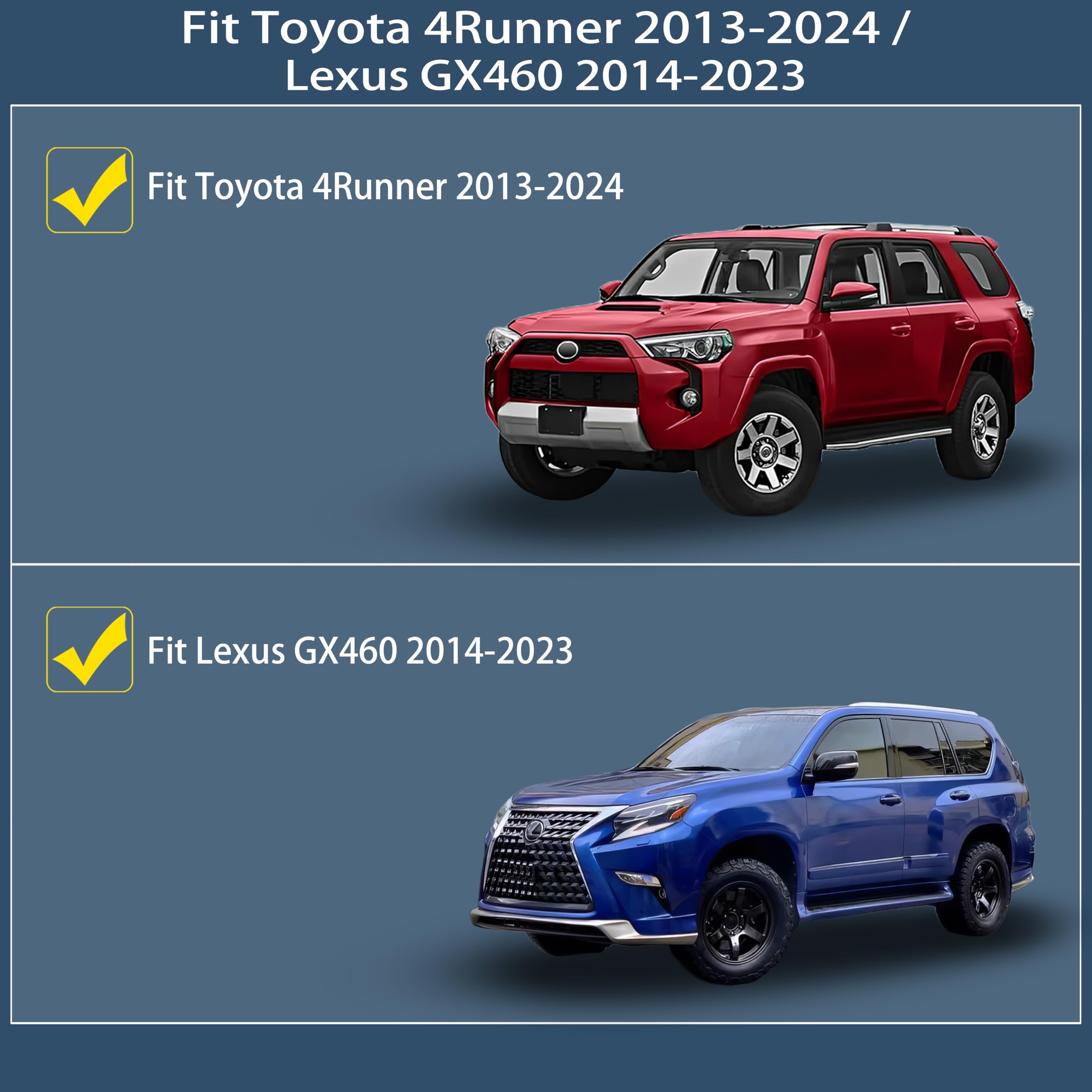 Karpal Floor Mats Fit For 2014-2023 Lexus Gx460, Fit For 2013-2024 Toyota 4Runner, All Weather Custom Fit Tpe Floor Liners, 1St