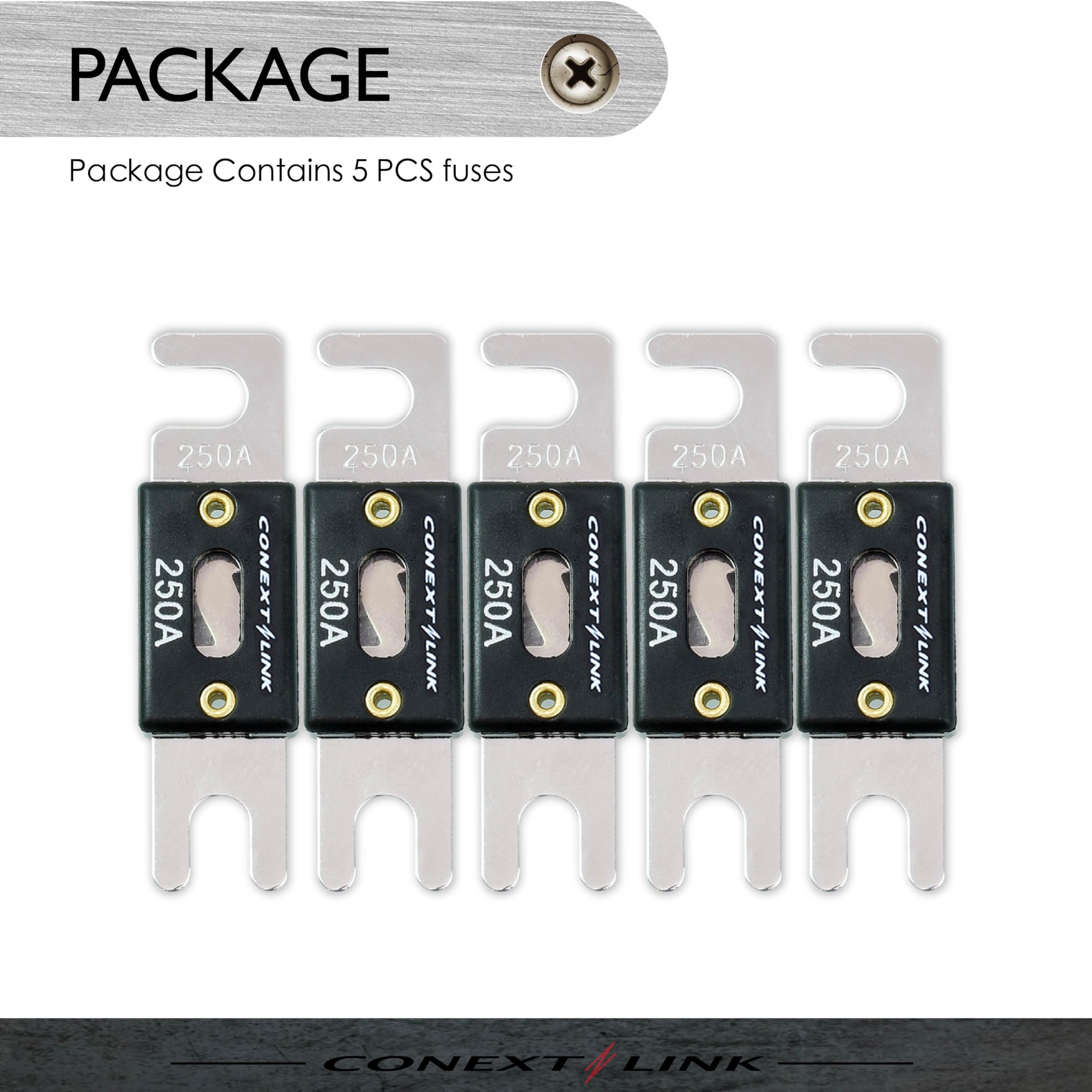 Conext Link Anl250-5 Nickel 250 Amp Anl Fuse 5 Pack (14024)