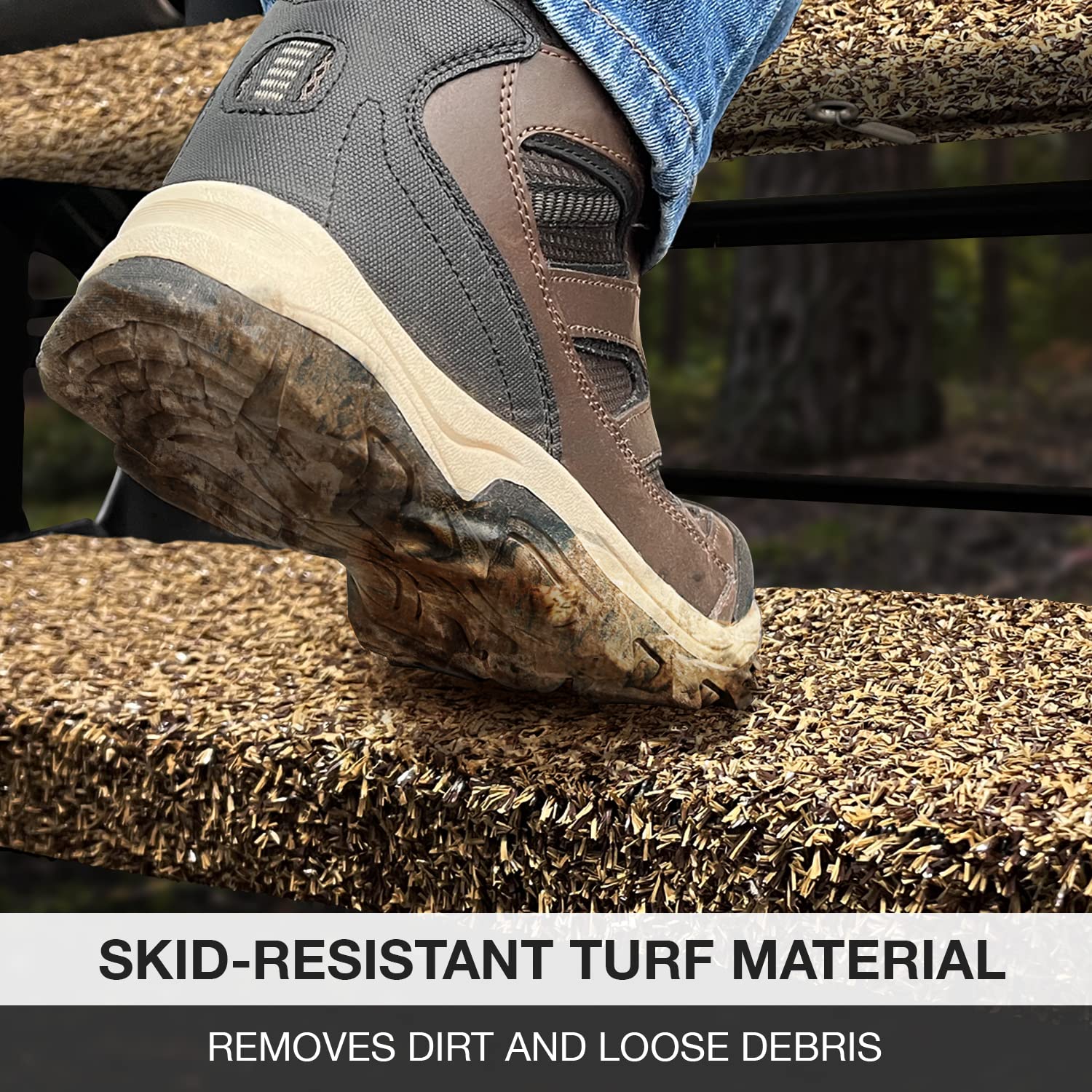 Prest-O-Fit 3-Pack 2-4045 Wraparound Radius Rv Step Rug Brown 22 In. Wide